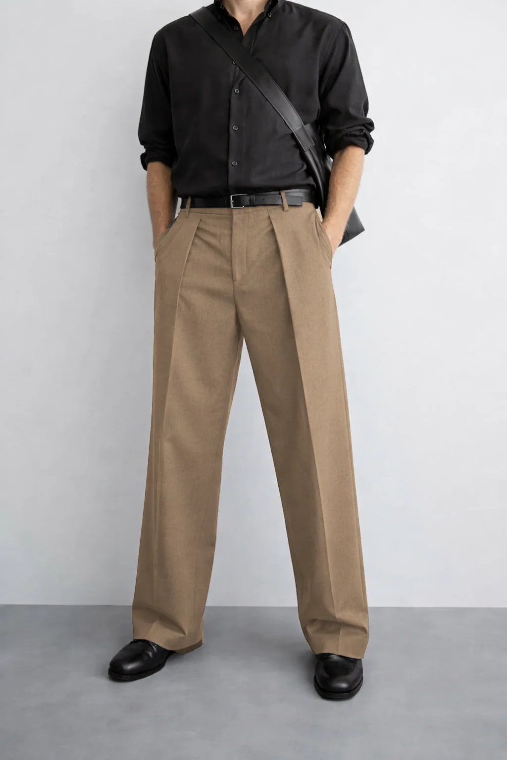 High Profile Pleat Straight Leg Trousers - Image 12