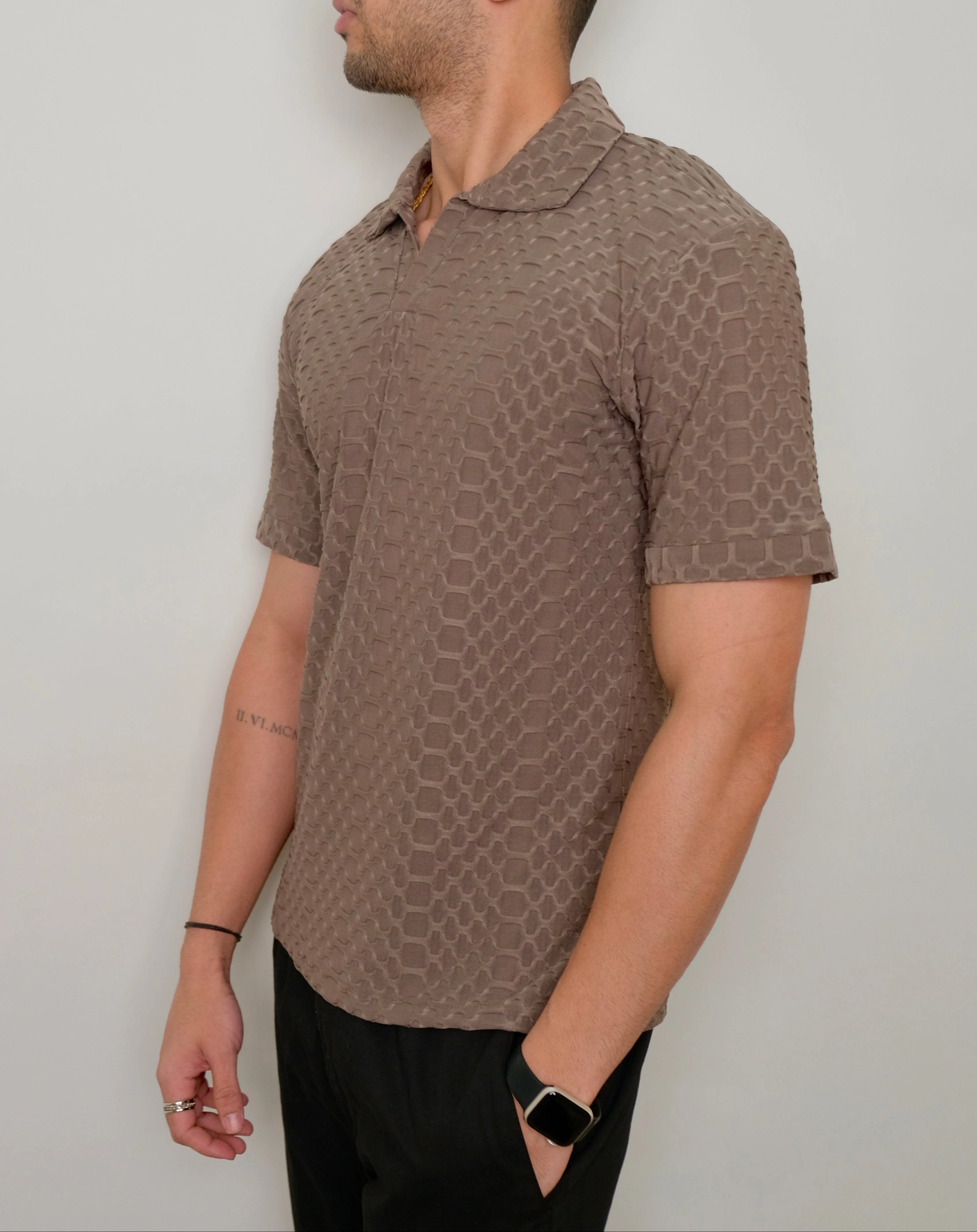 Jacquard Elite Polo T-shirt - Image 3