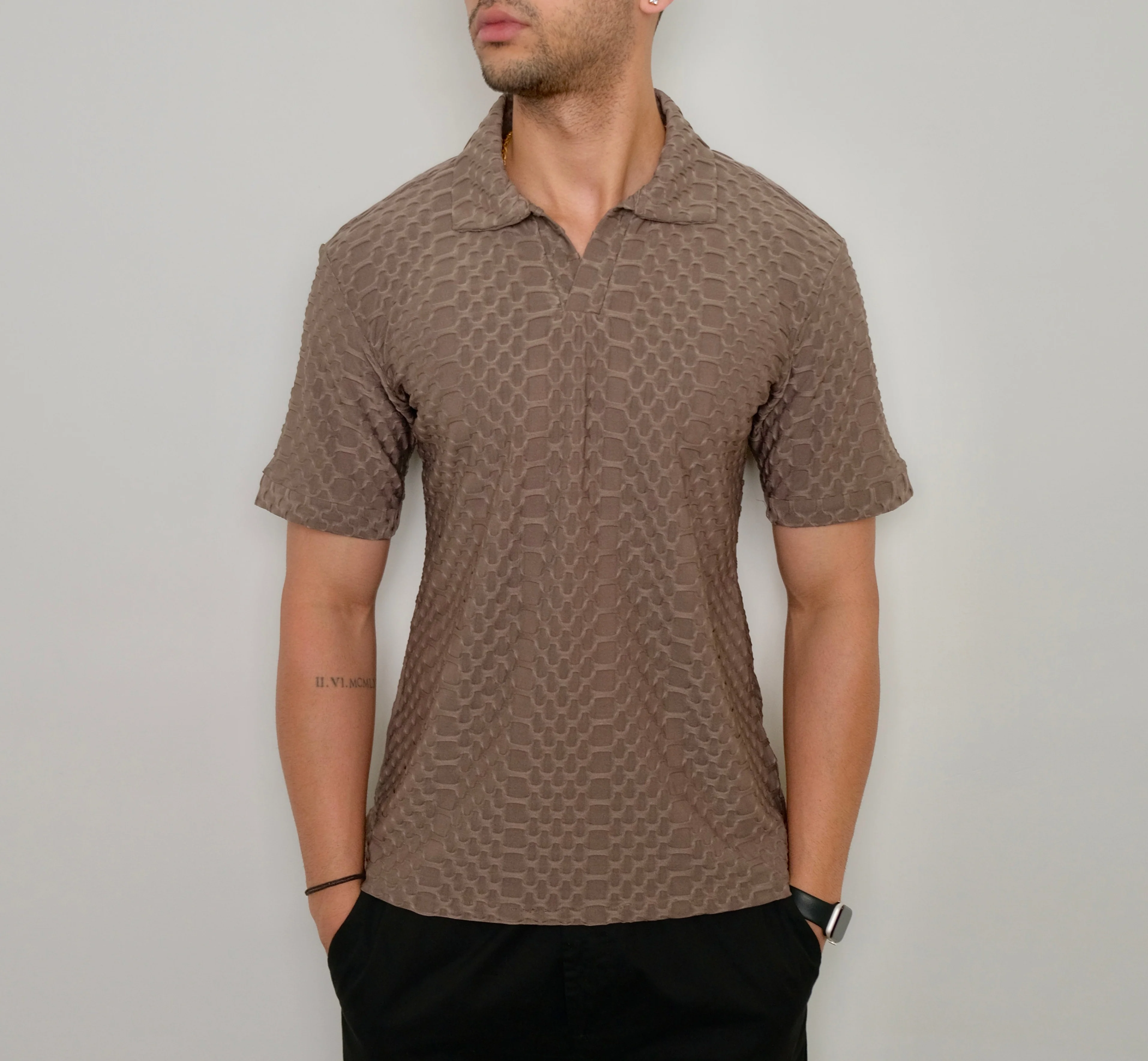 Jacquard Elite Polo T-shirt - Image 4