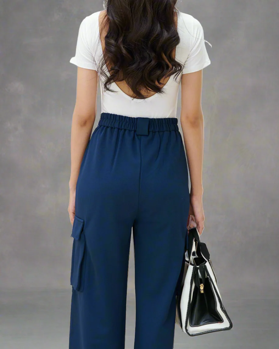 Korean Baggy High Waist Cargo Pants - Image 3