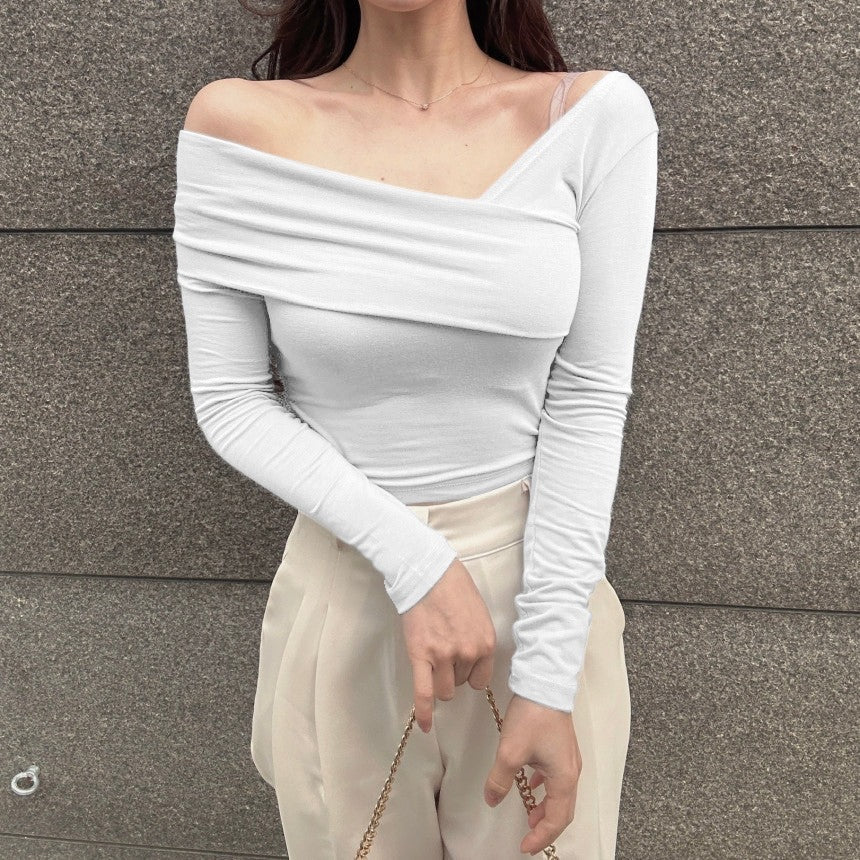 Korean Way Overlpped Off Shoulder Top - Image 3