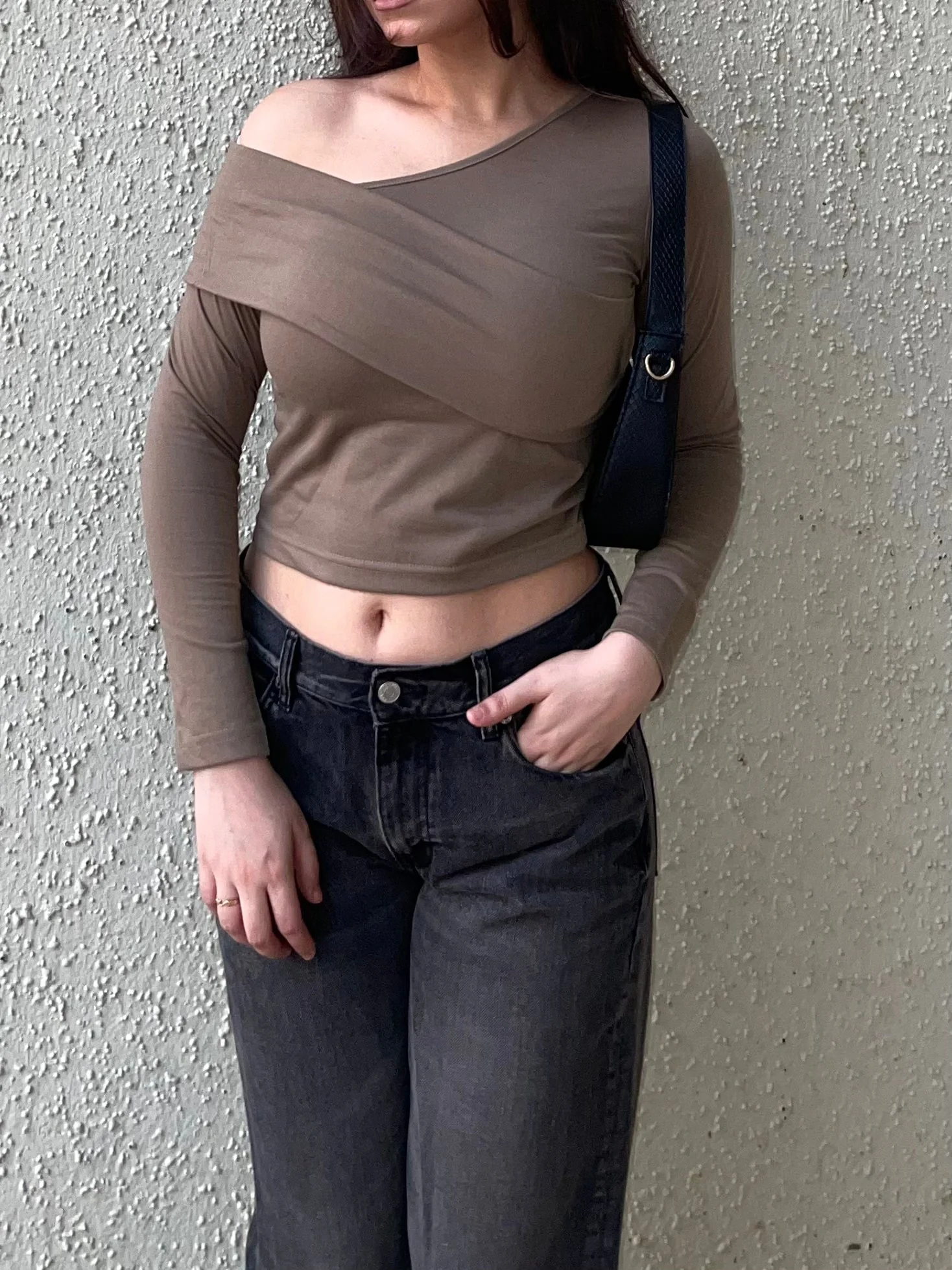 Korean Way Overlpped Off Shoulder Top - Image 5