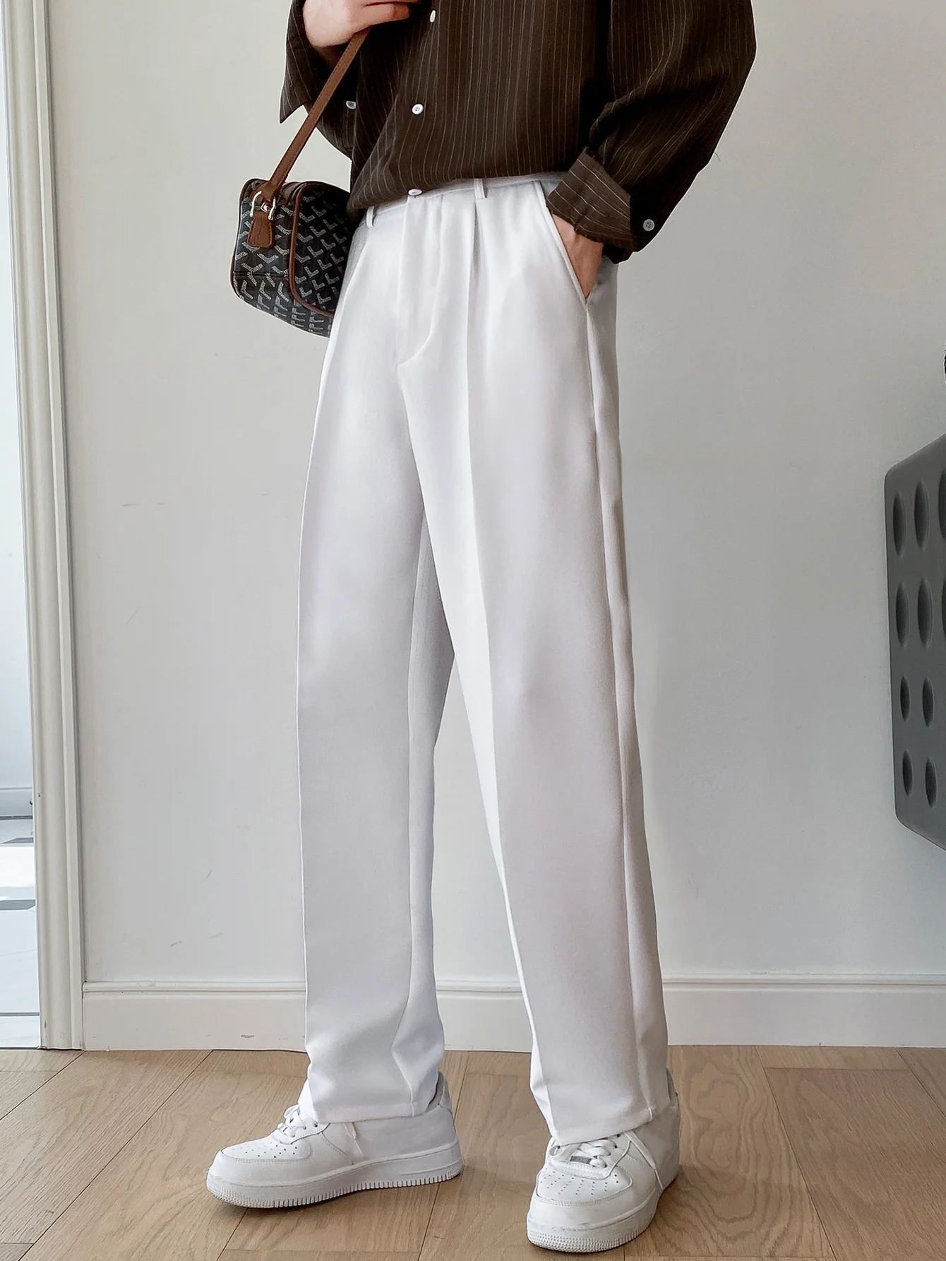 Men Semi Formal Straight Fit Korean Pants - Image 13