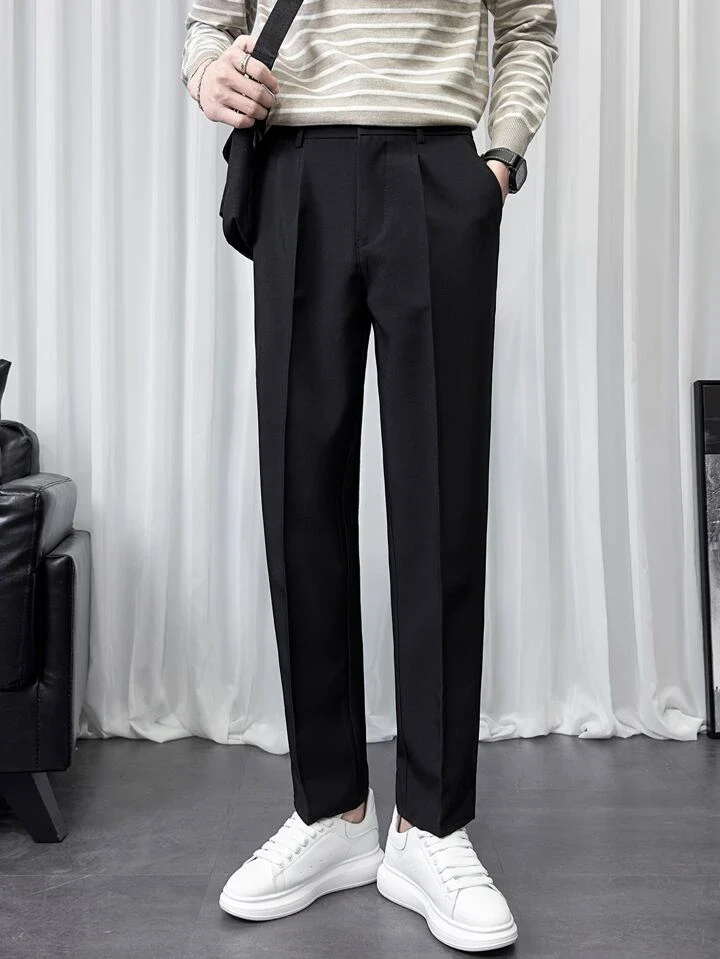 Men Semi Formal Straight Fit Korean Pants - Image 15