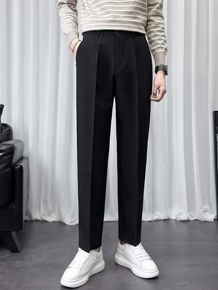Men Semi Formal Straight Fit Korean Pants - Image 16