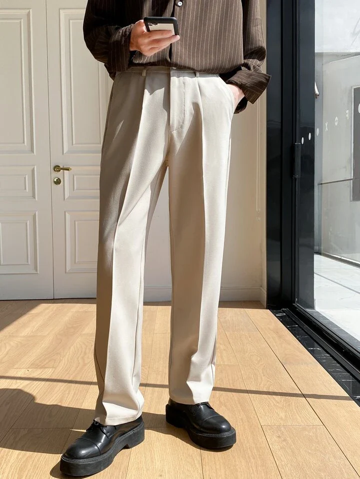Men Semi Formal Straight Fit Korean Pants - Image 29