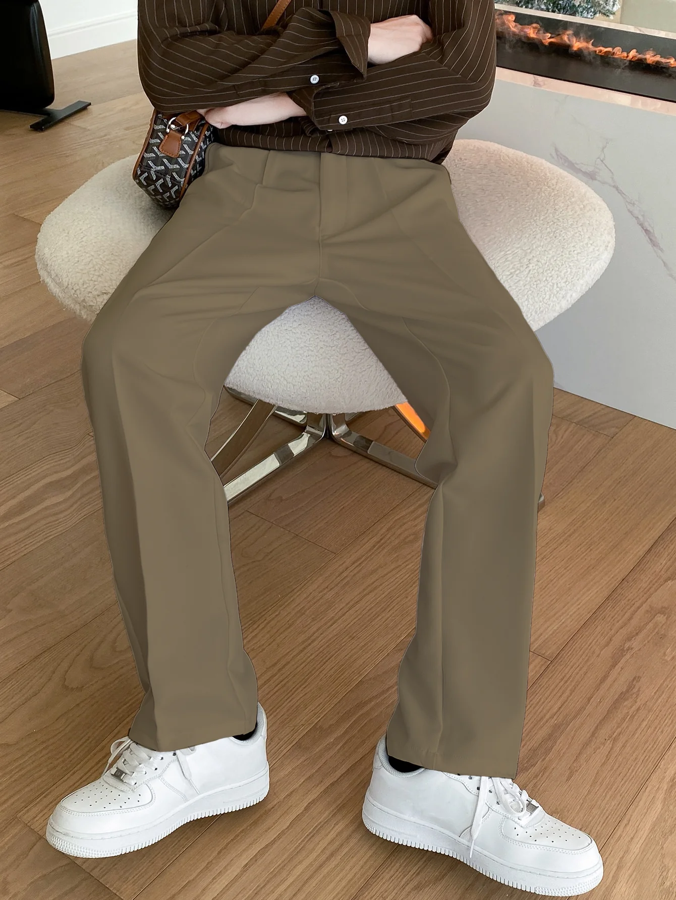Men Semi Formal Straight Fit Korean Pants - Image 31