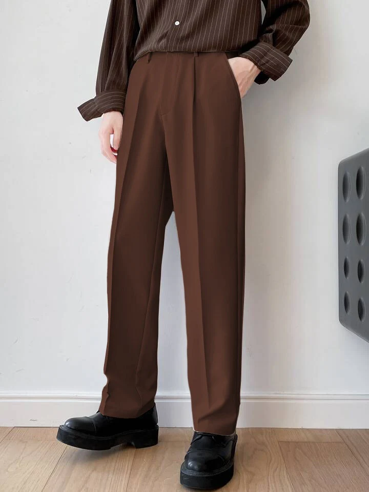 Men Semi Formal Straight Fit Korean Pants - Image 4