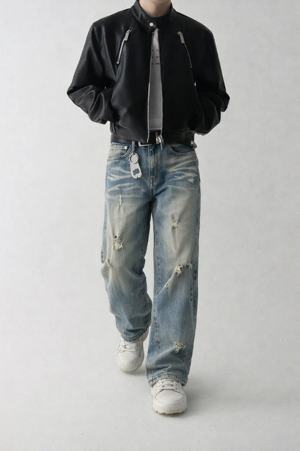 Not So Clean Blue Wash Baggy Jeans - Image 4