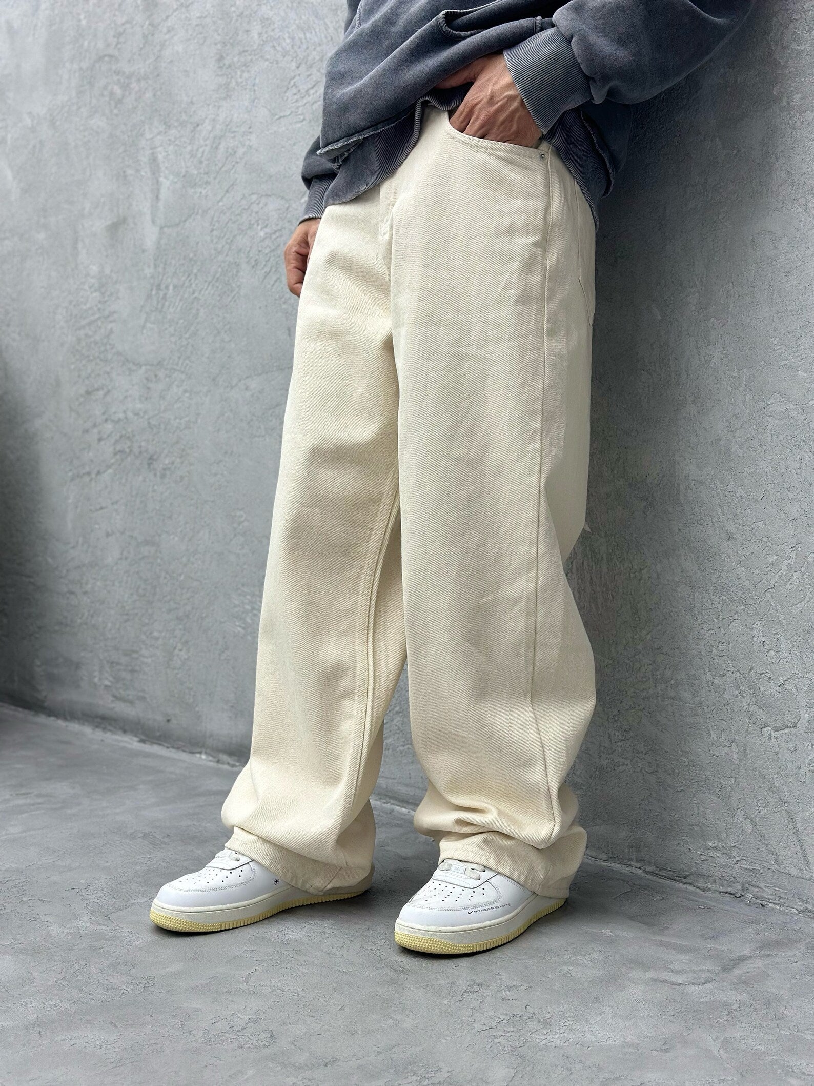 Nude Baggy Fit Straight Leg Jeans - Image 3