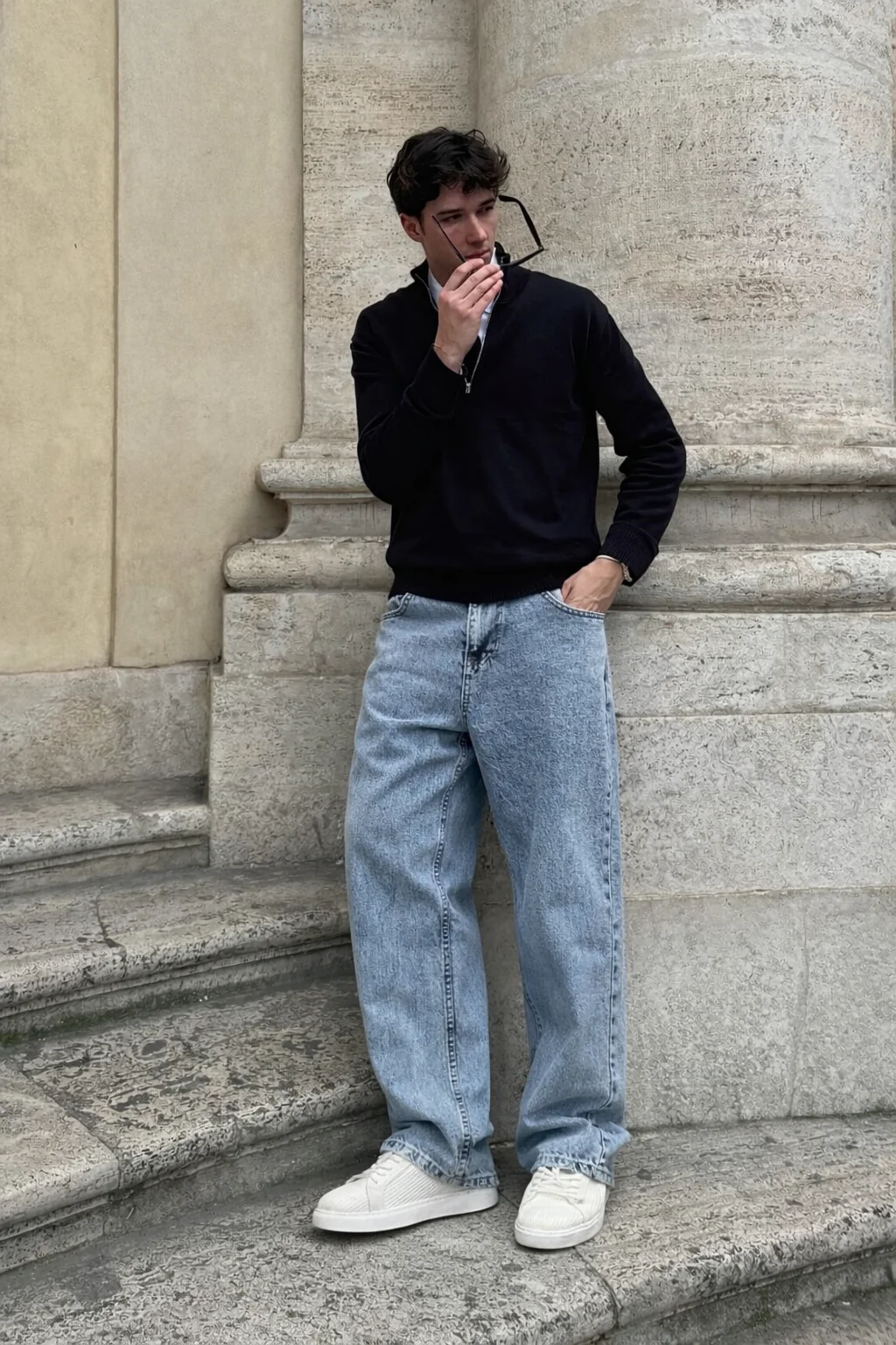 Oh So Vintage Men Baggy Jeans - Image 5