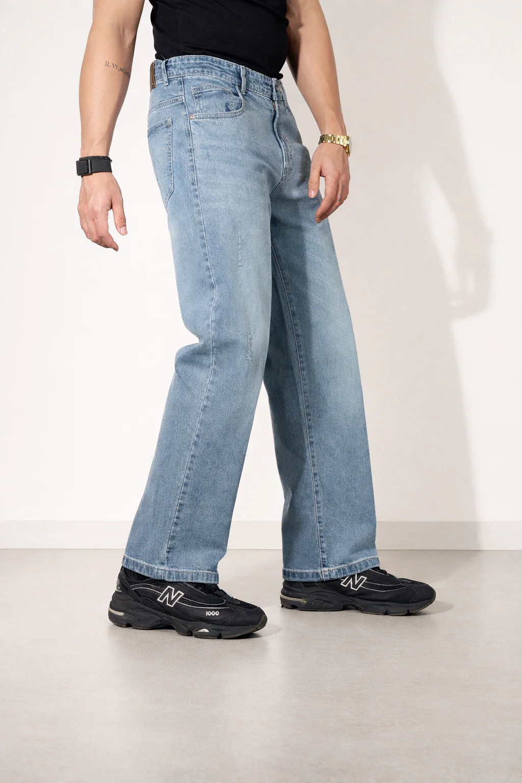 Old Stone Blue Straight Fit Jeans - Image 2