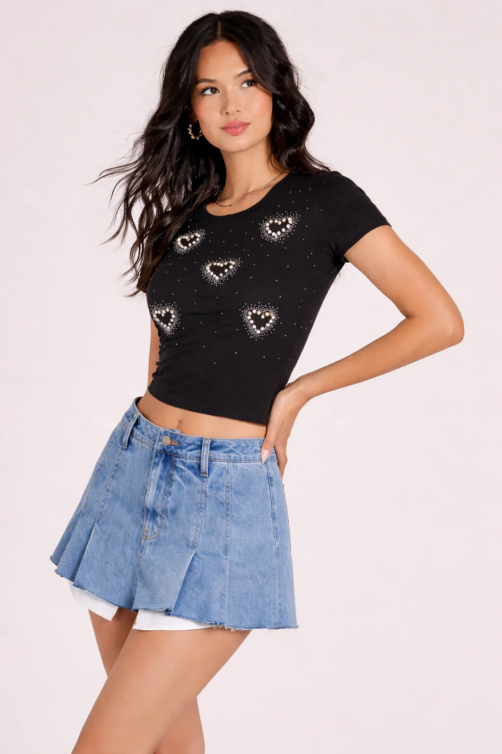 Pearl Heart Baby Tee - Image 4