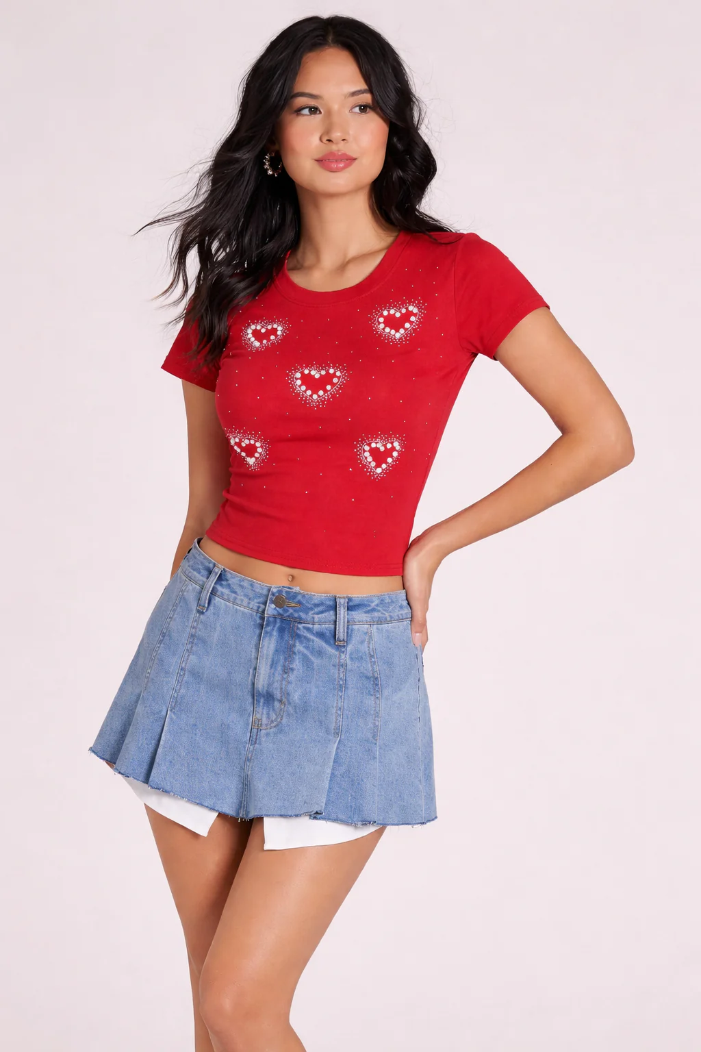Pearl Heart Baby Tee - Image 5