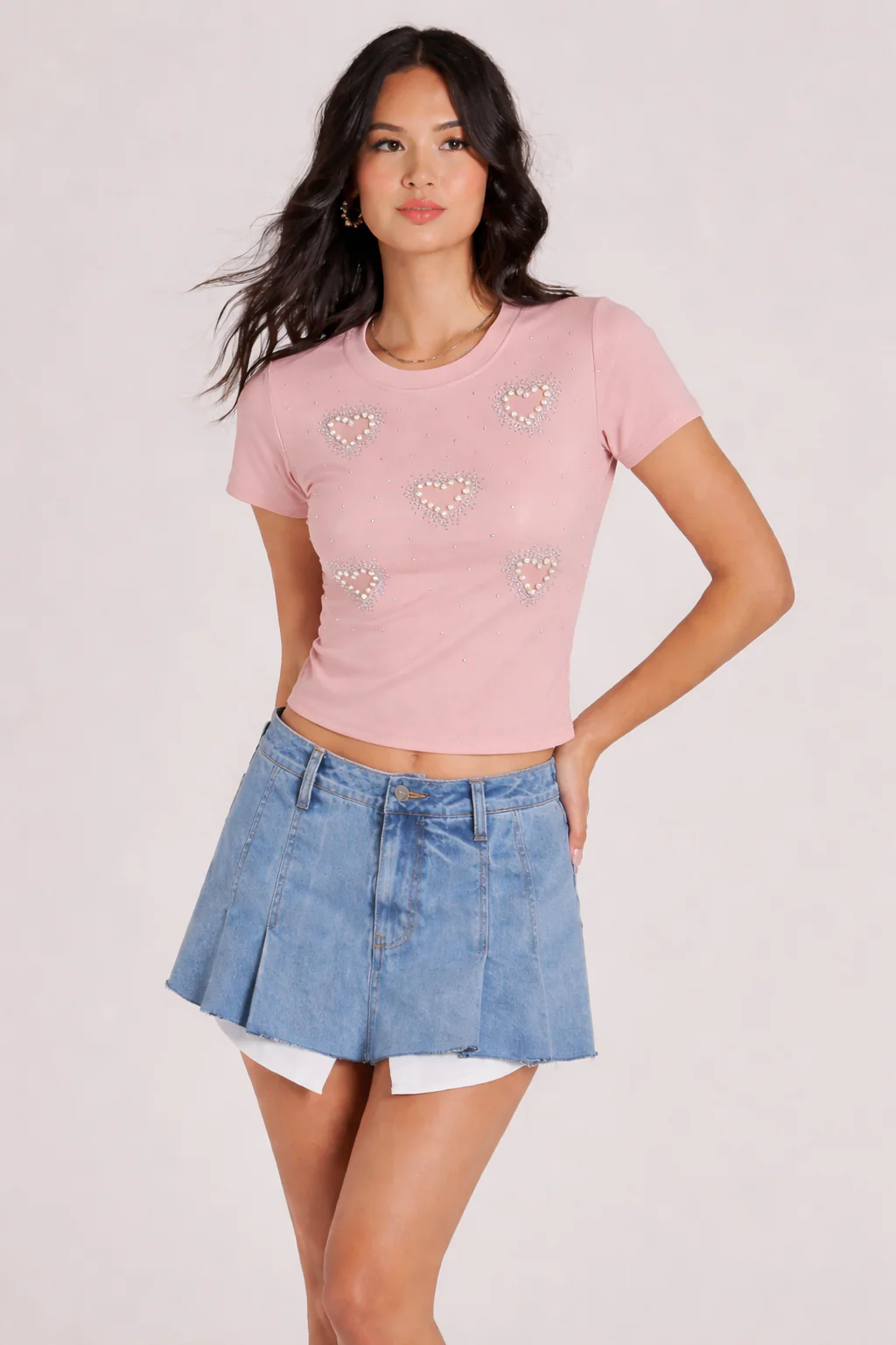 Pearl Heart Baby Tee - Image 9