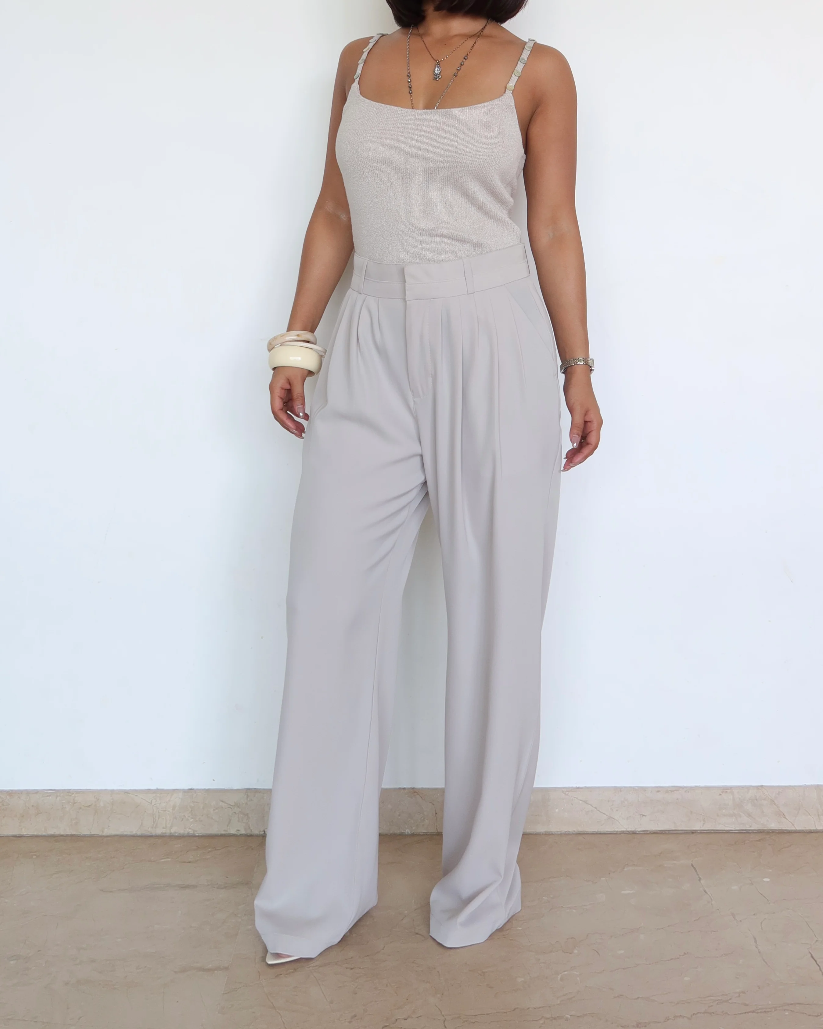 Pleat Persona Wide Tailored Trousers - Image 10