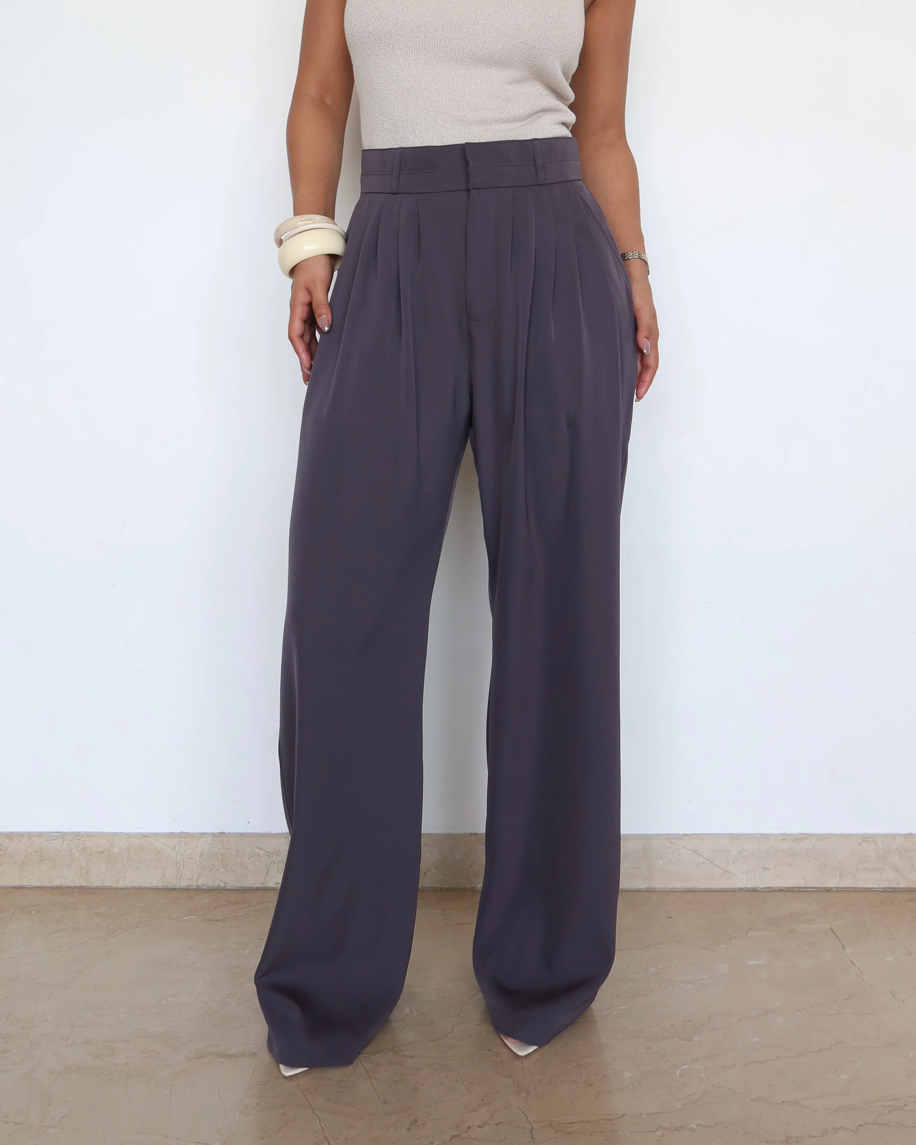 Pleat Persona Wide Tailored Trousers - Image 12