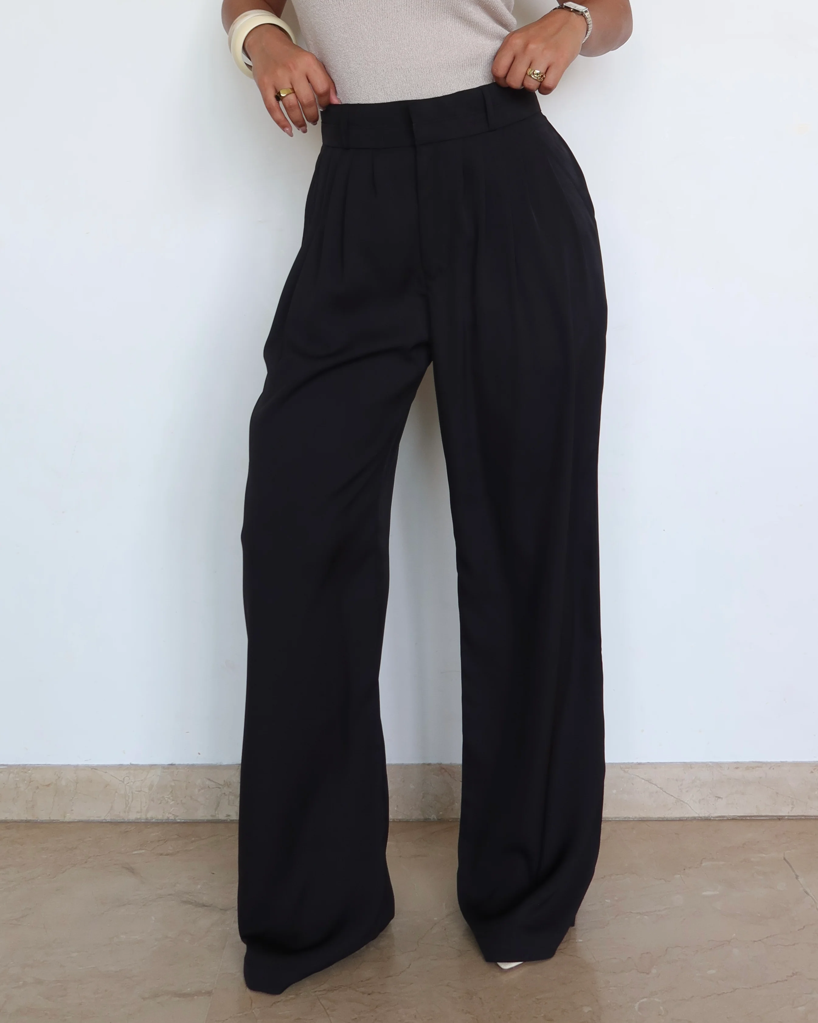 Pleat Persona Wide Tailored Trousers - Image 4