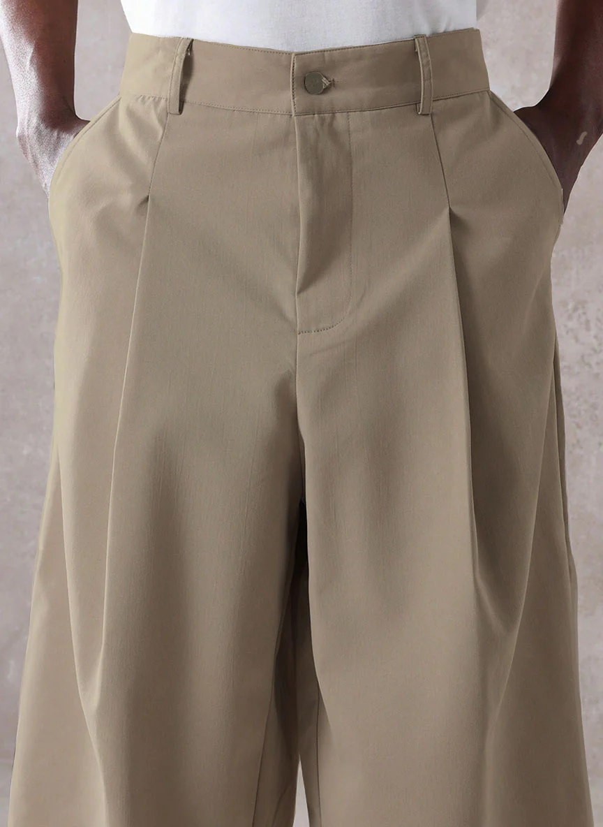 Pleated Minimal Wide Leg Trousers - Image 14