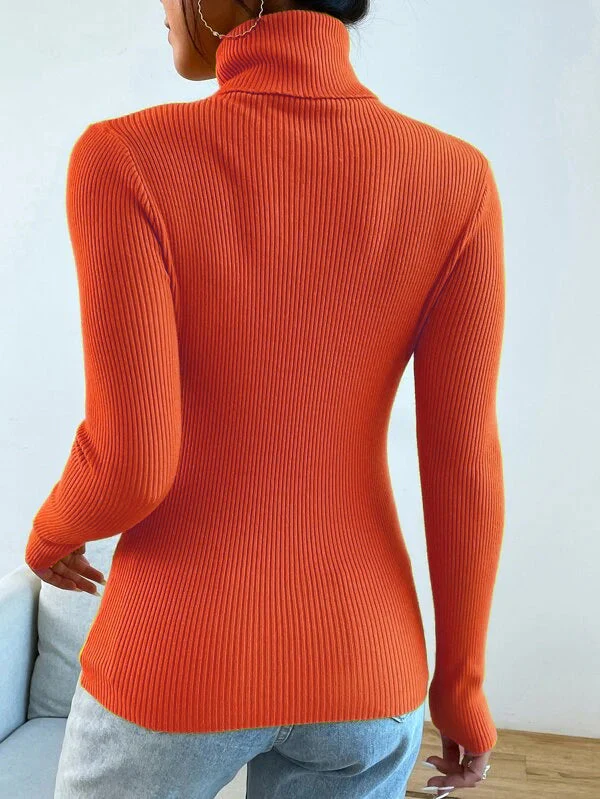 Polo High Neck Rib top - Image 6
