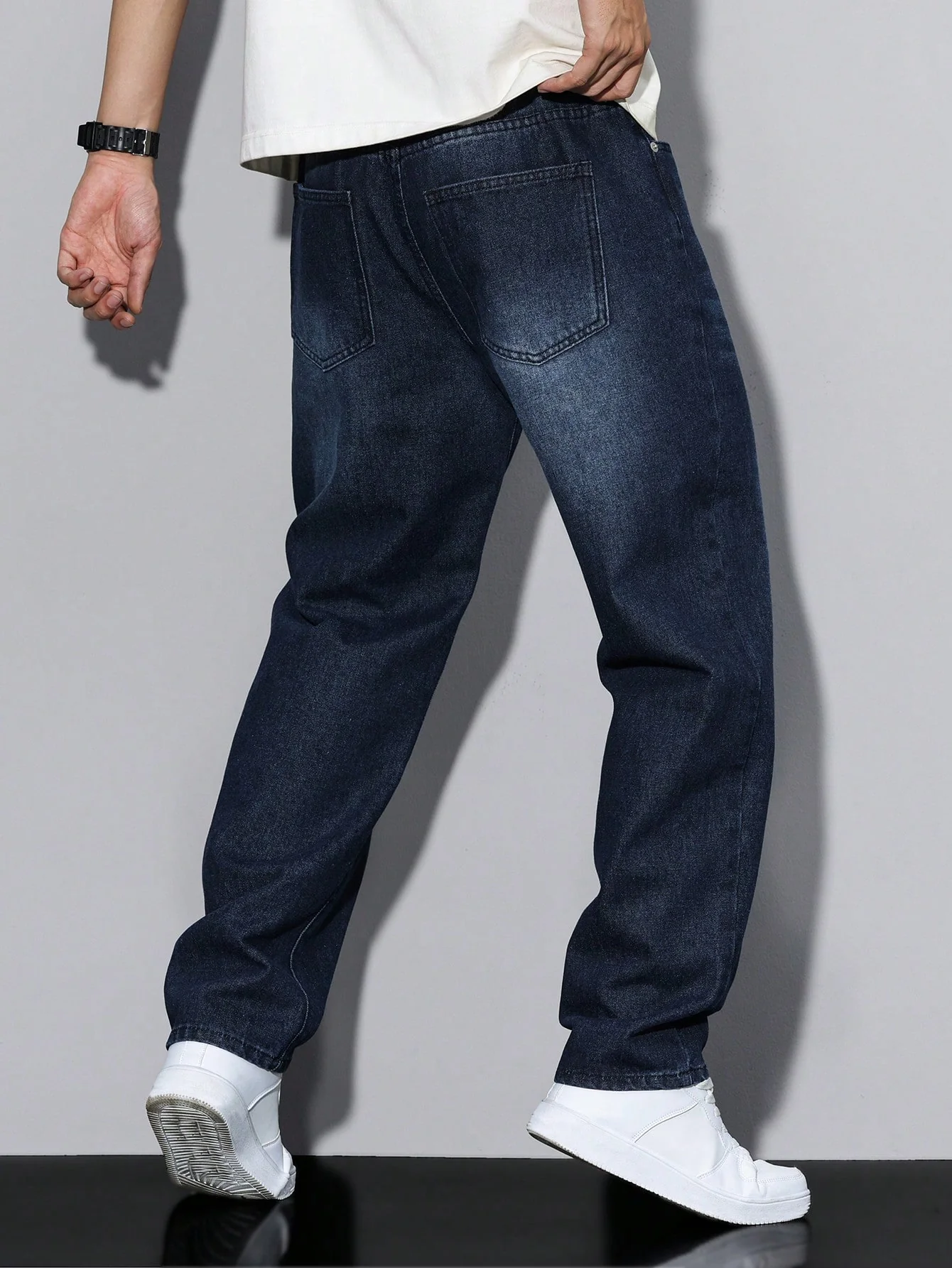 Raw Indigo Straight Fit Jeans - Image 5