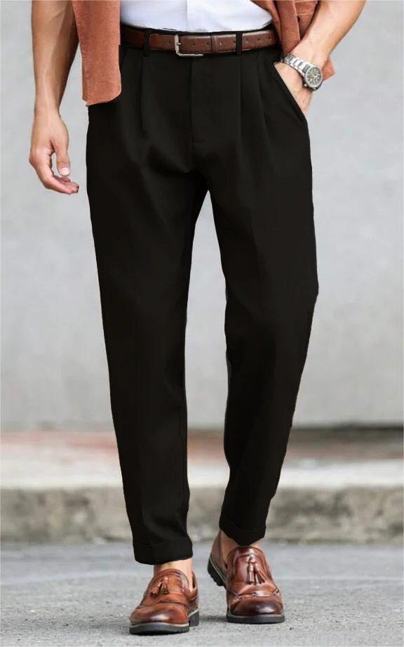 Refined Tailored Pleat Linen Pants - Image 10