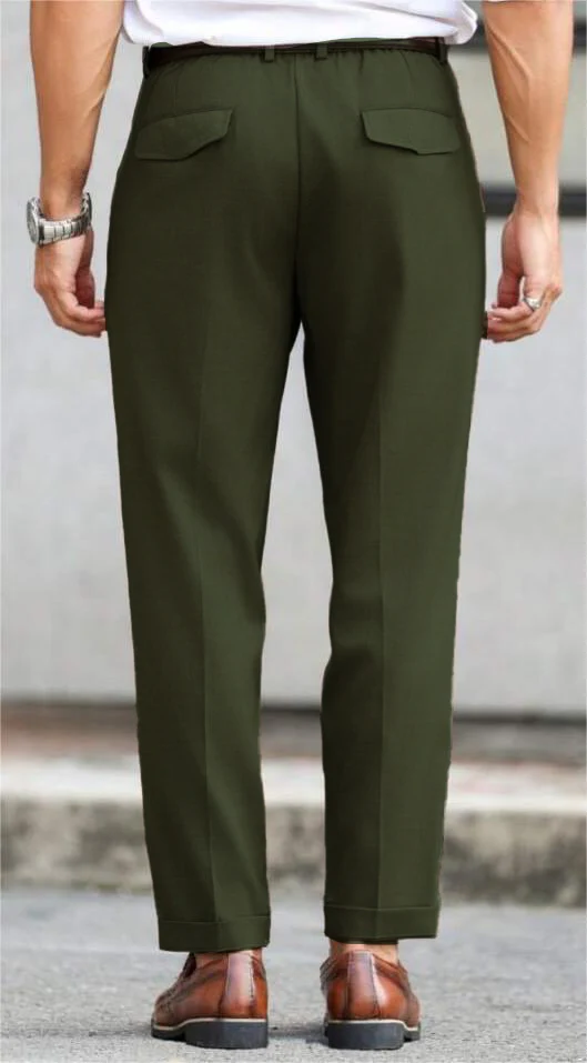 Refined Tailored Pleat Linen Pants - Image 5