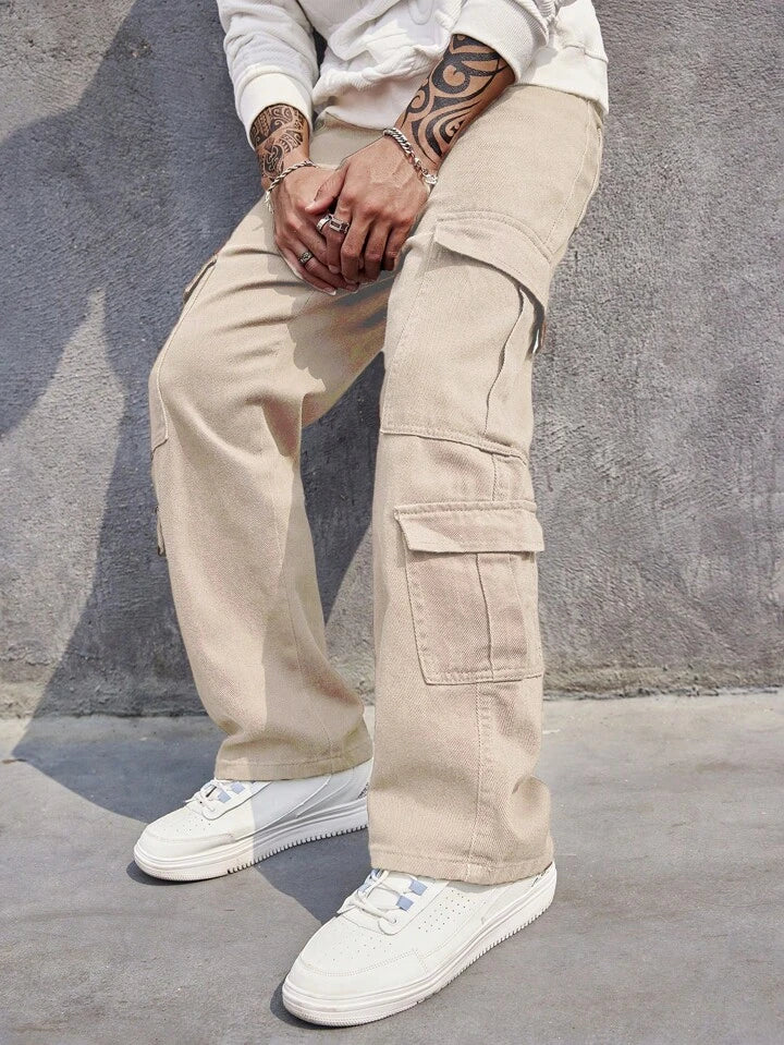 Sand Wash Nude Men Baggy Fit Cargo - Image 8