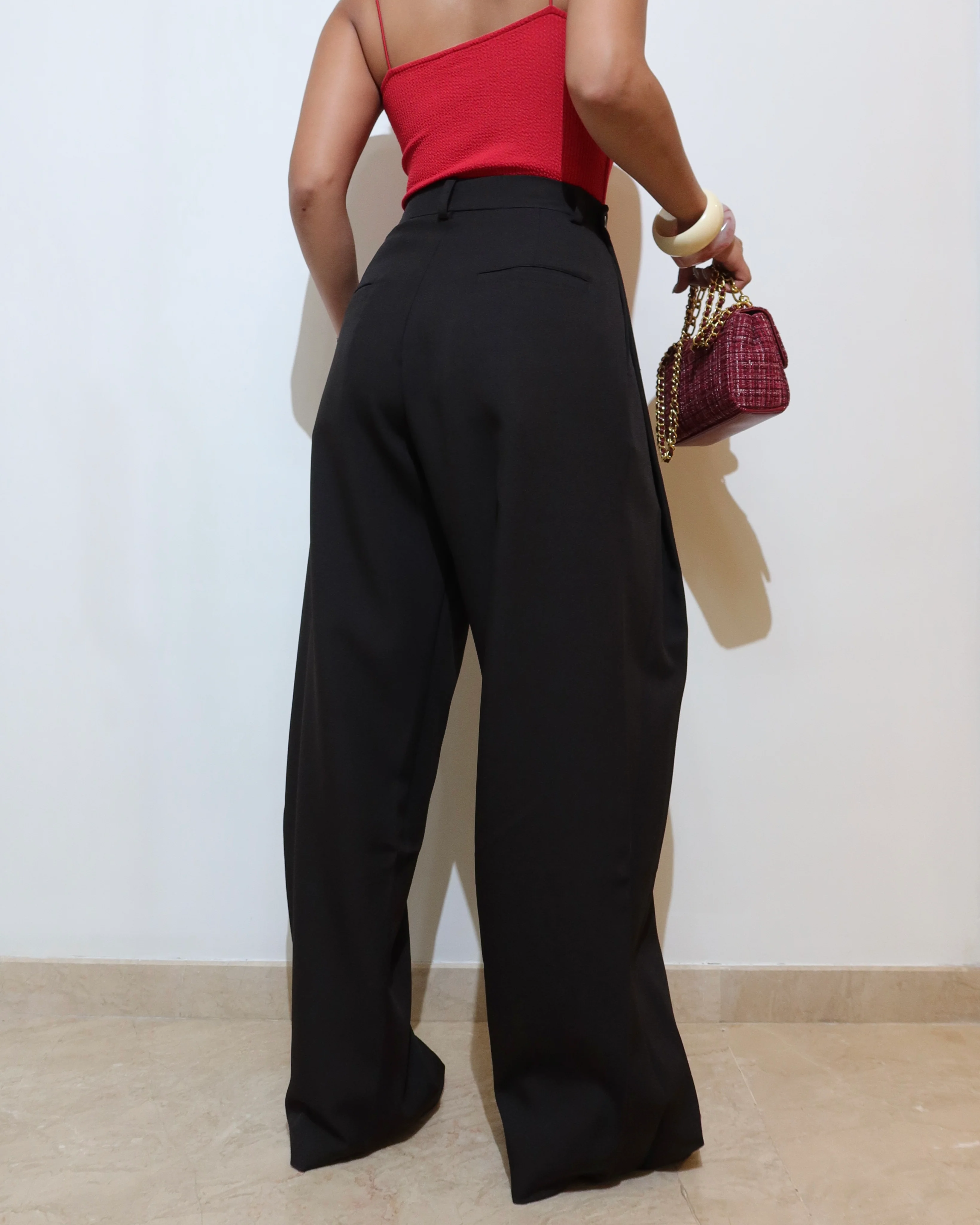 Settle Side Button Pleated Wide Pants - Image 11