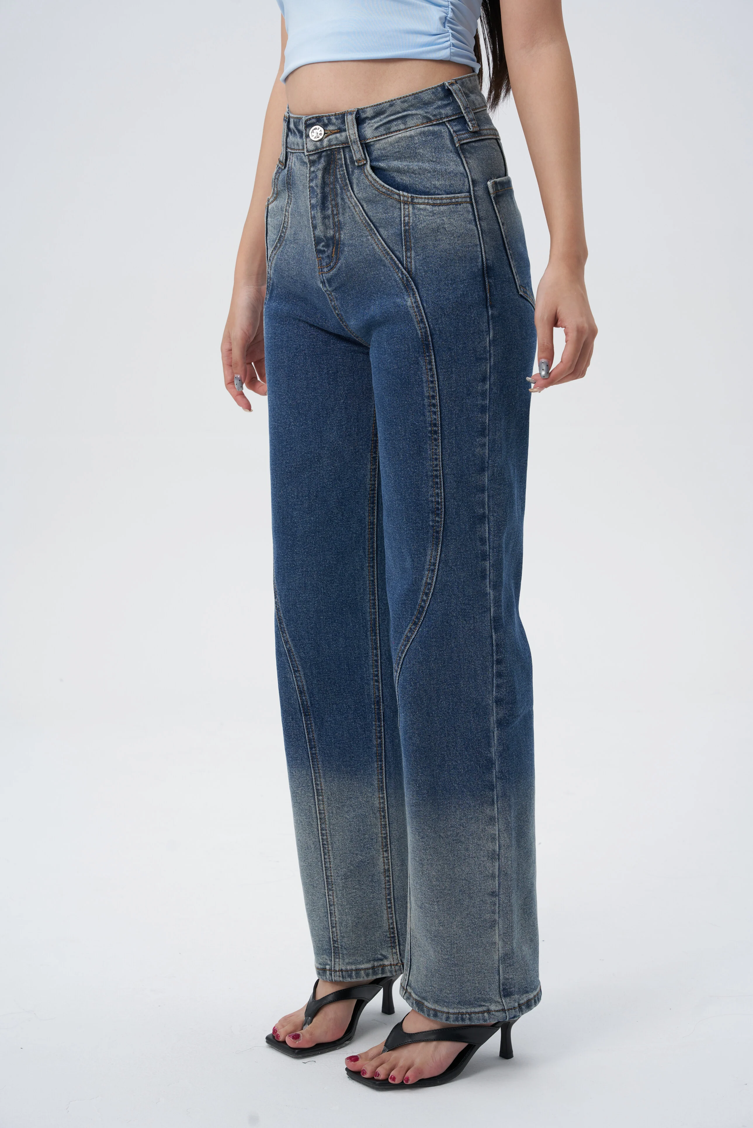 Shadow Indigo Ombre Straight Jeans - Image 2