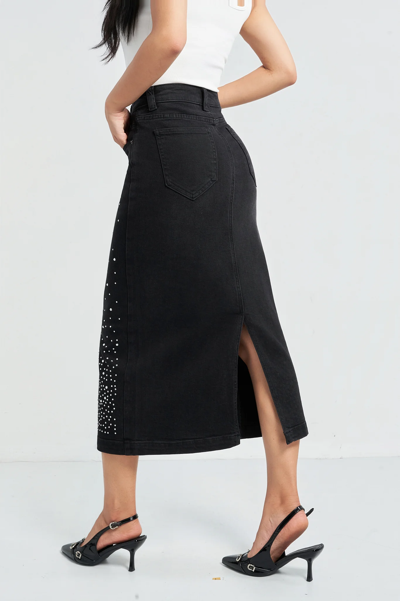 Shimmer Fade Straight Skirt - Image 4