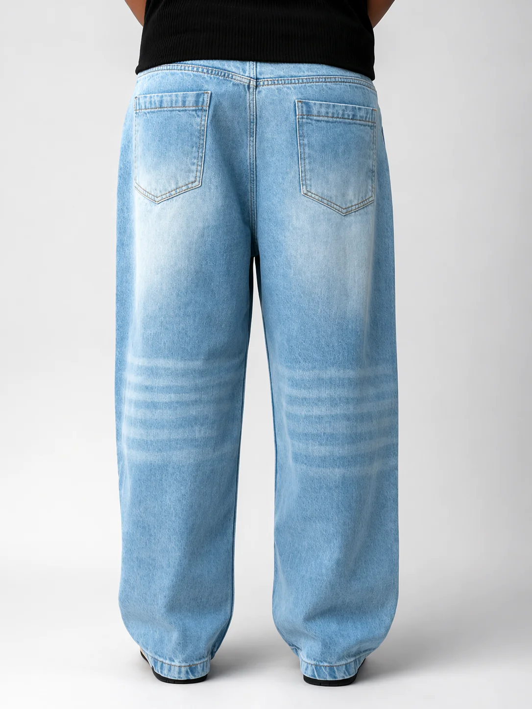 Silver Blue Profile Super Baggy Jeans - Image 3