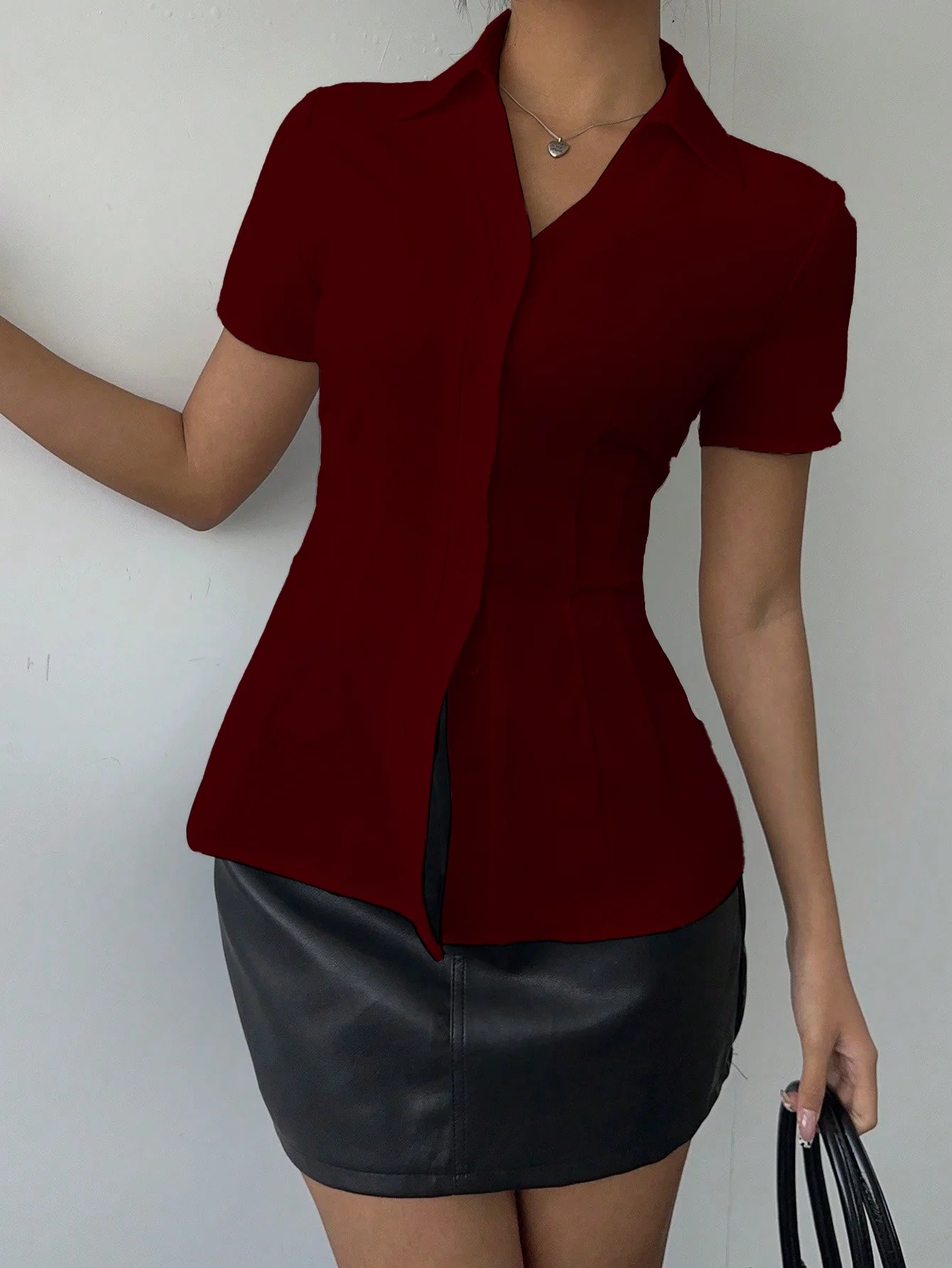 Snatched Fit Collar Shirt - Image 10
