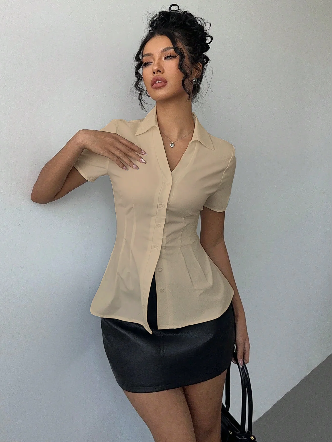 Snatched Fit Collar Shirt - Image 17