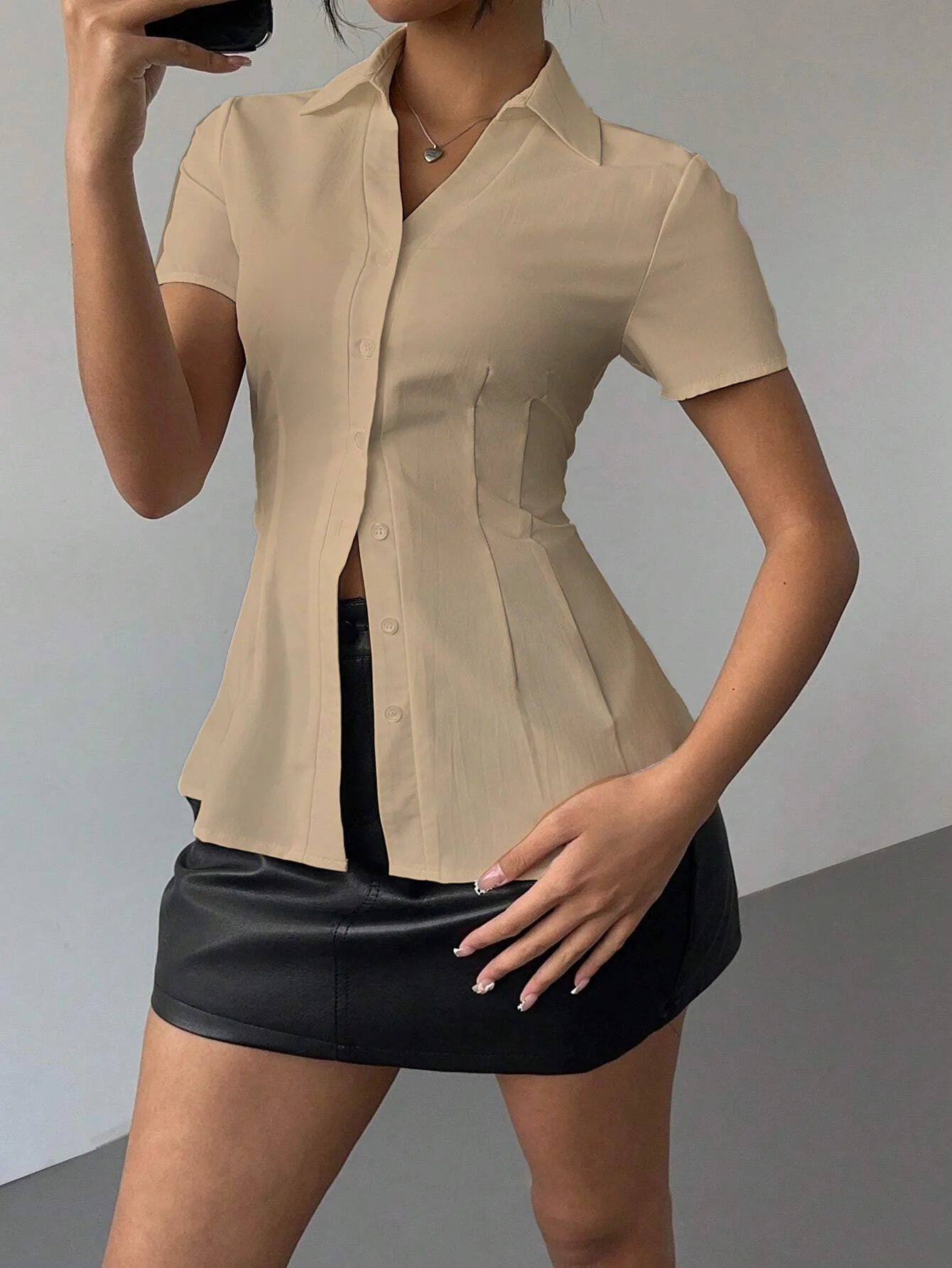 Snatched Fit Collar Shirt - Image 18