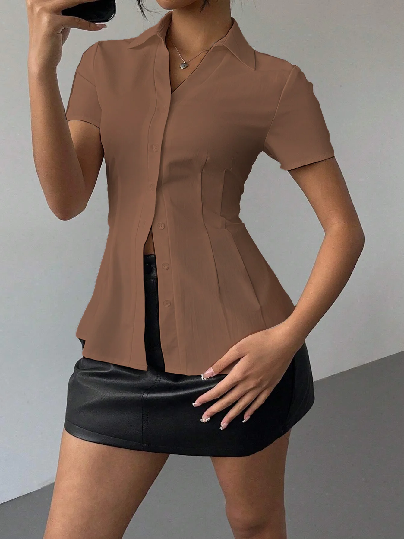 Snatched Fit Collar Shirt - Image 24