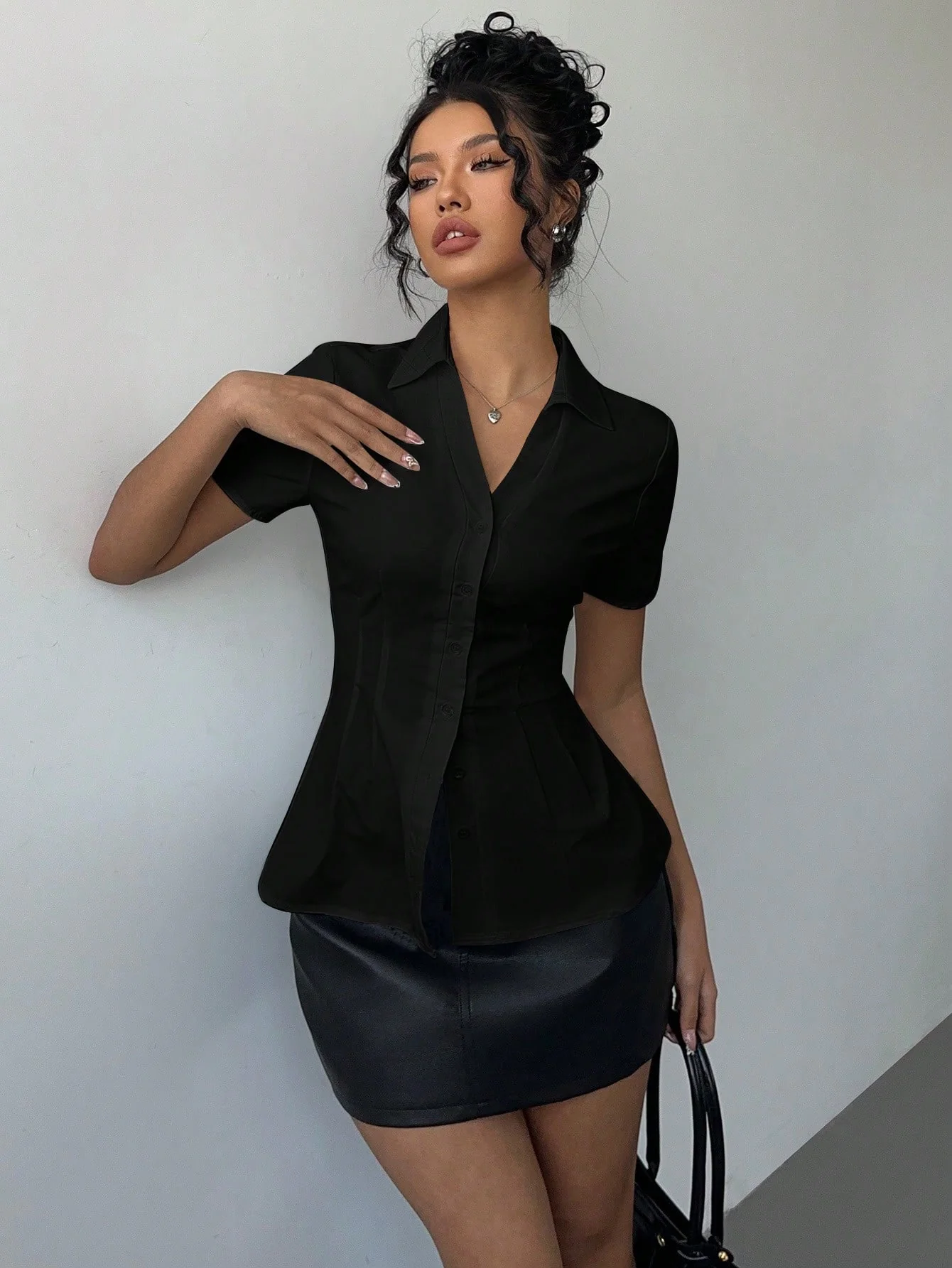 Snatched Fit Collar Shirt - Image 5