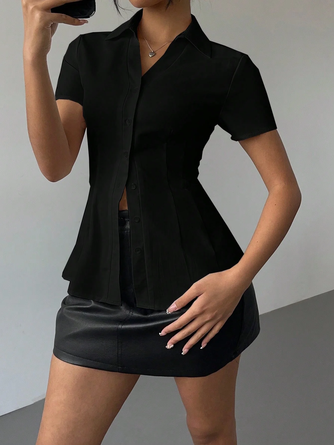 Snatched Fit Collar Shirt - Image 6