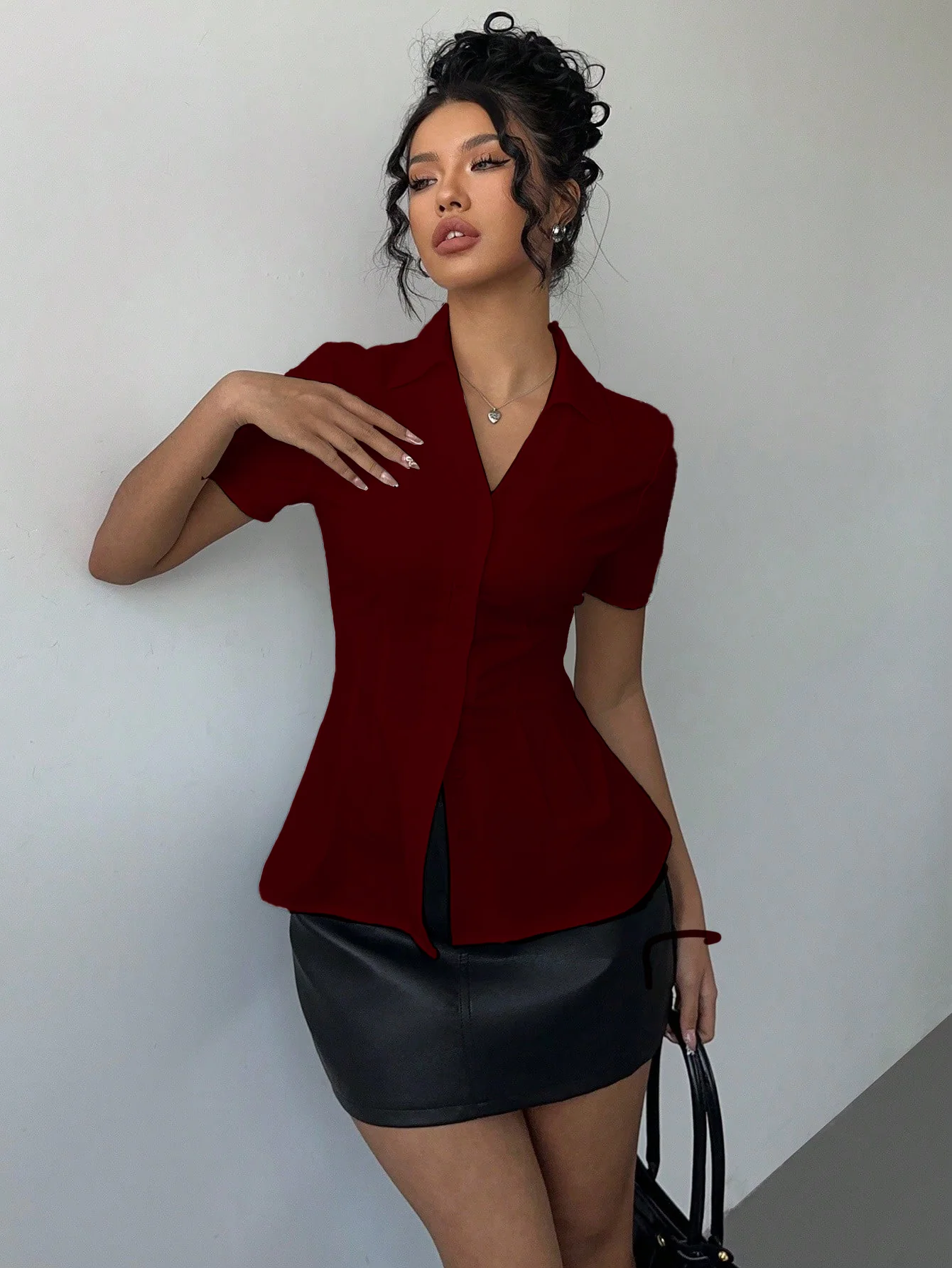Snatched Fit Collar Shirt - Image 9