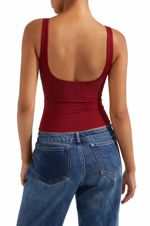 Soft Backless Boat Neck Tank Top - Image 15
