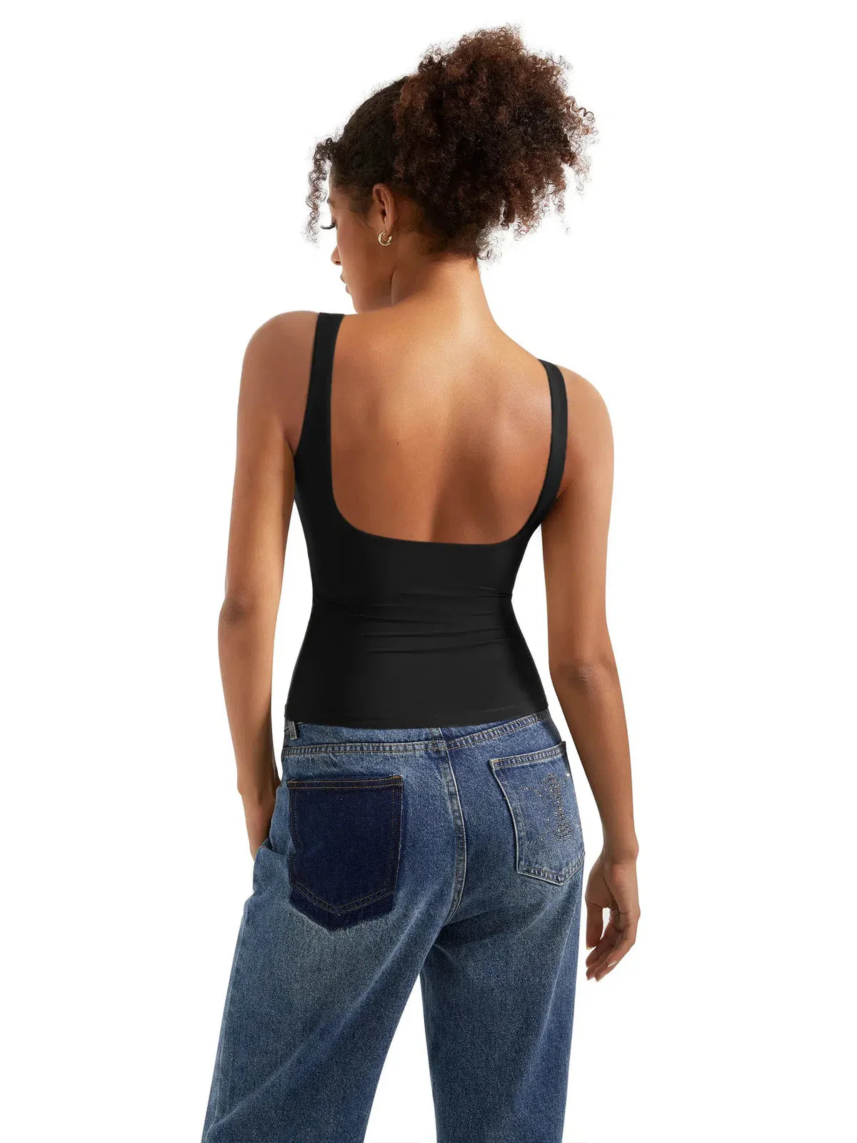 Soft Backless Boat Neck Tank Top - Image 30
