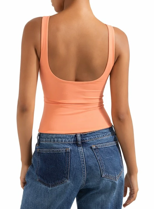 Soft Backless Boat Neck Tank Top - Image 7