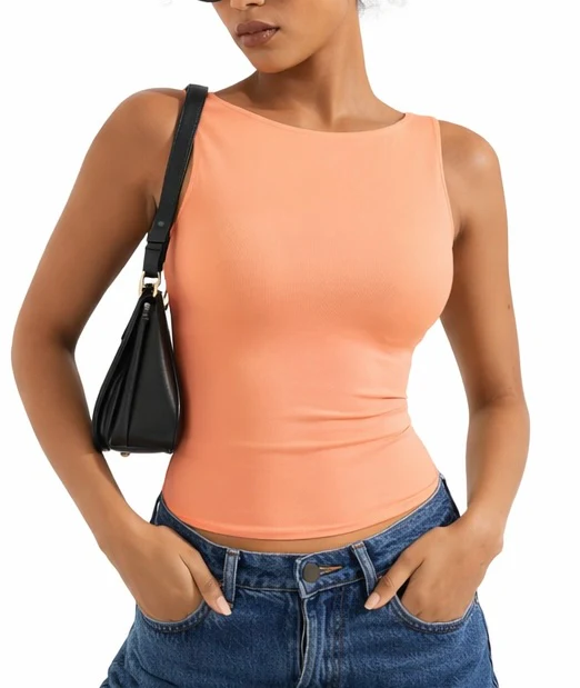 Soft Backless Boat Neck Tank Top - Image 8
