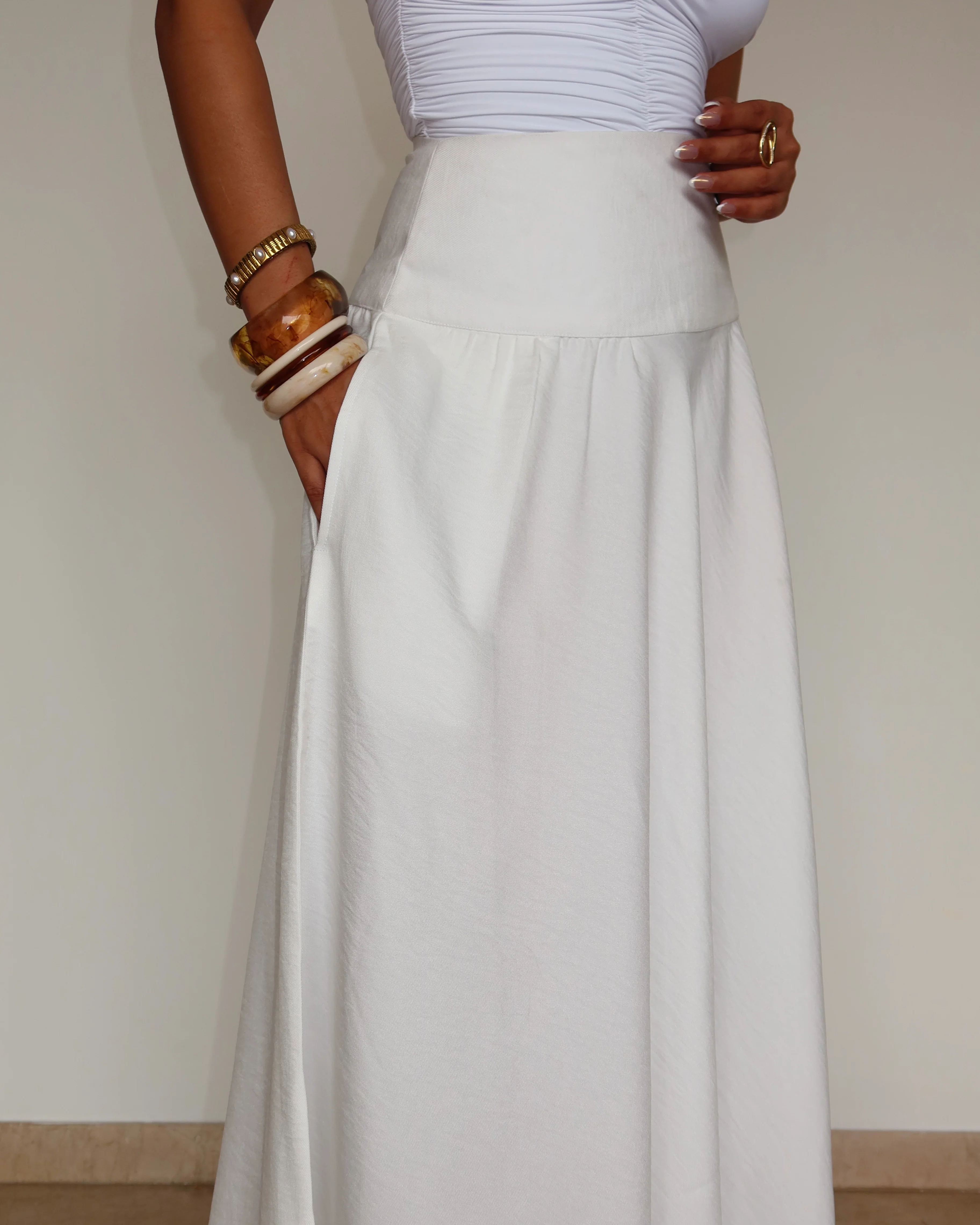 Soft Gathered Maxi Skirt - Image 5
