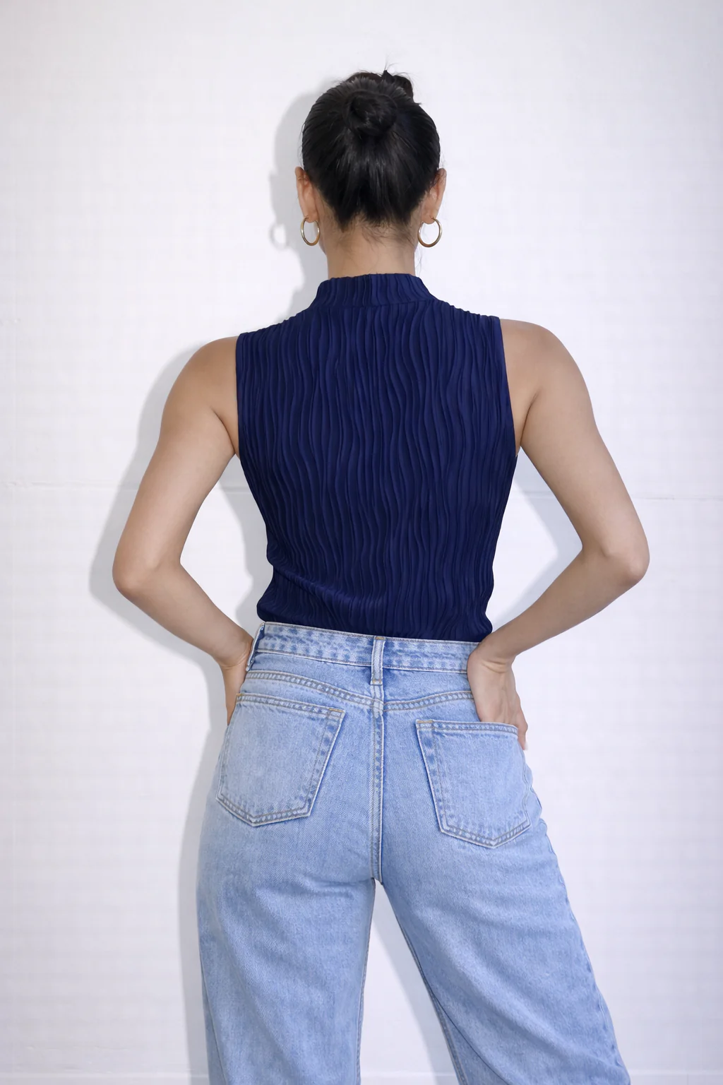 Soft High Neck Textured Top - Image 11
