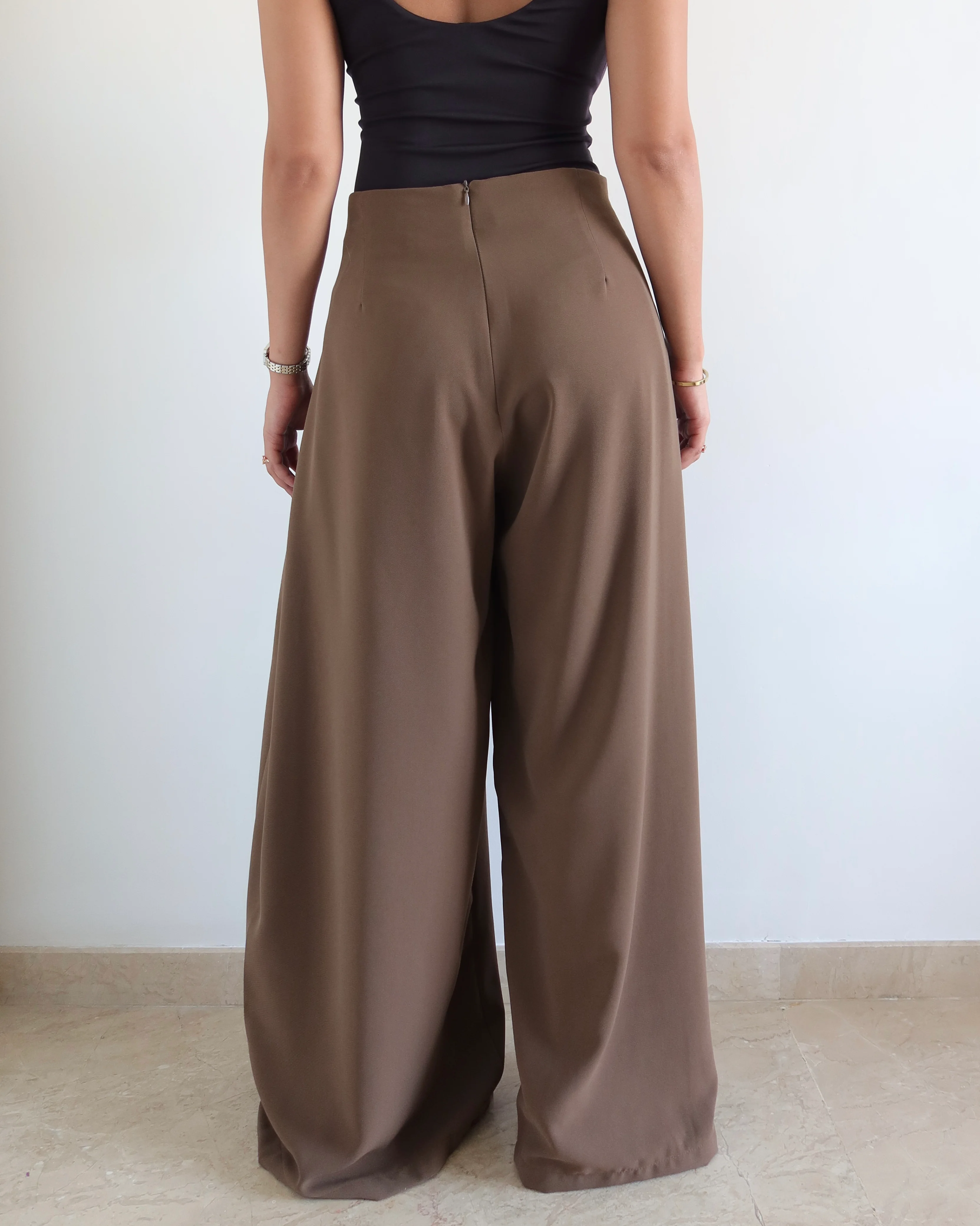 Soft Structure Side Draped Trousers - Image 15