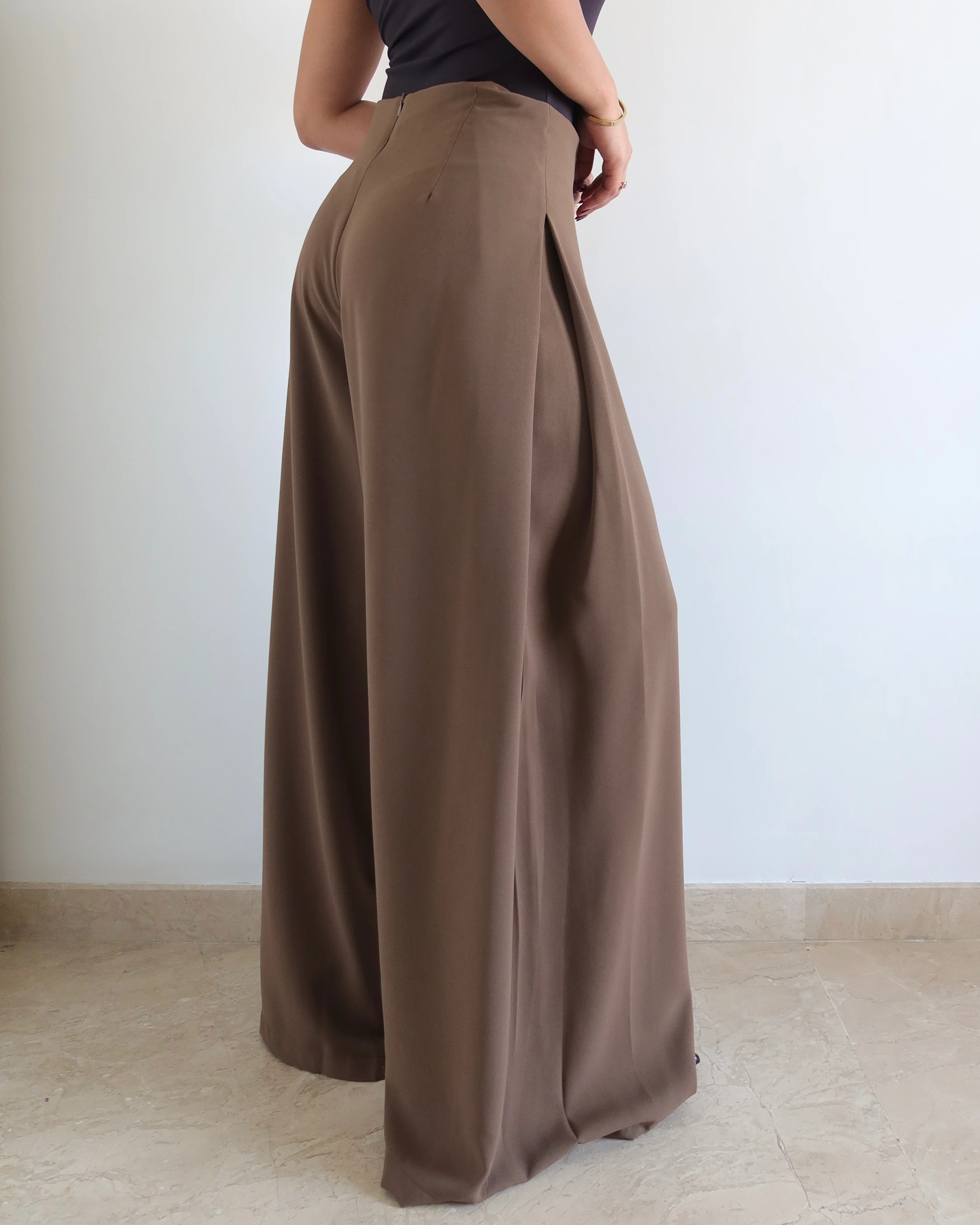 Soft Structure Side Draped Trousers - Image 16
