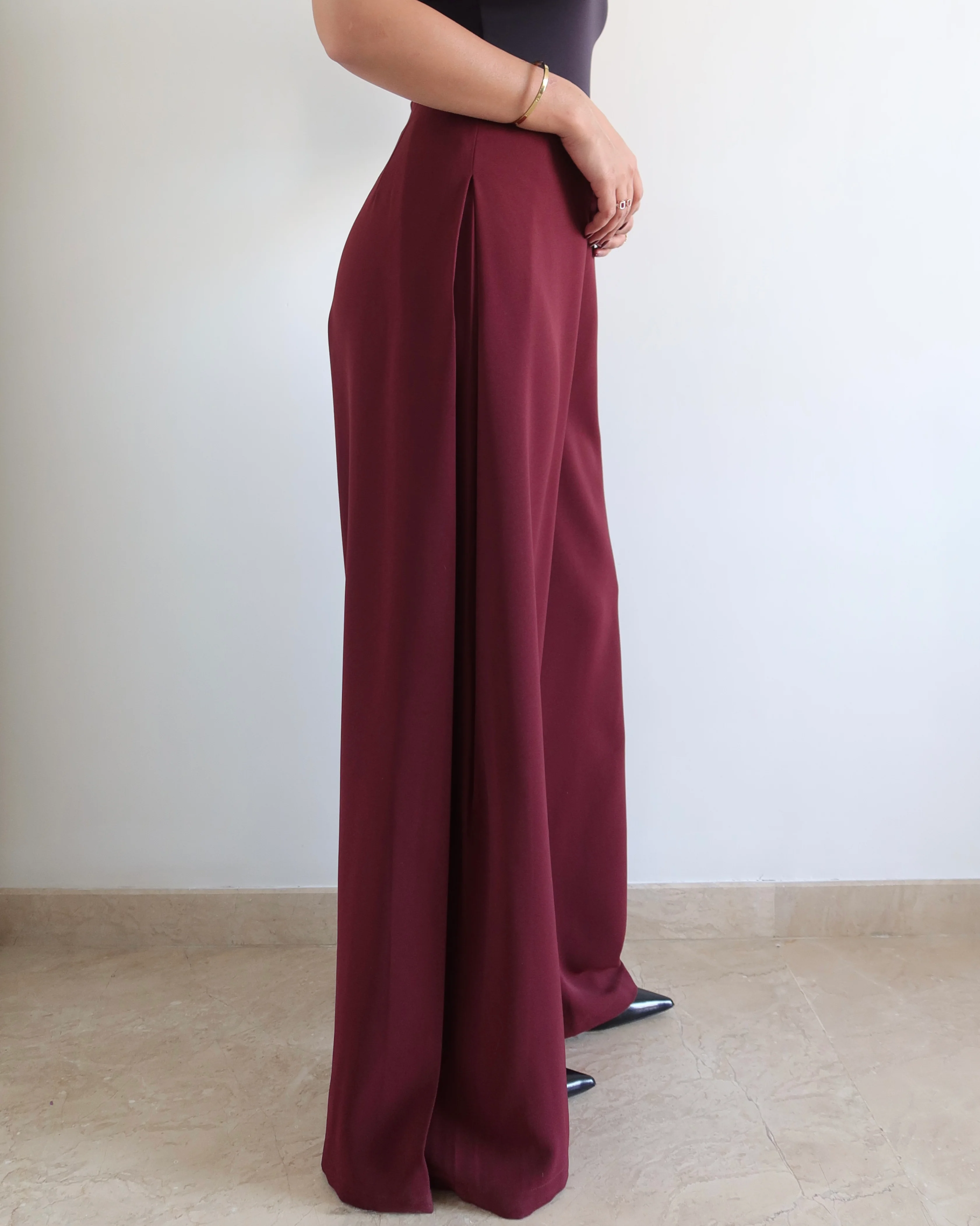 Soft Structure Side Draped Trousers - Image 2