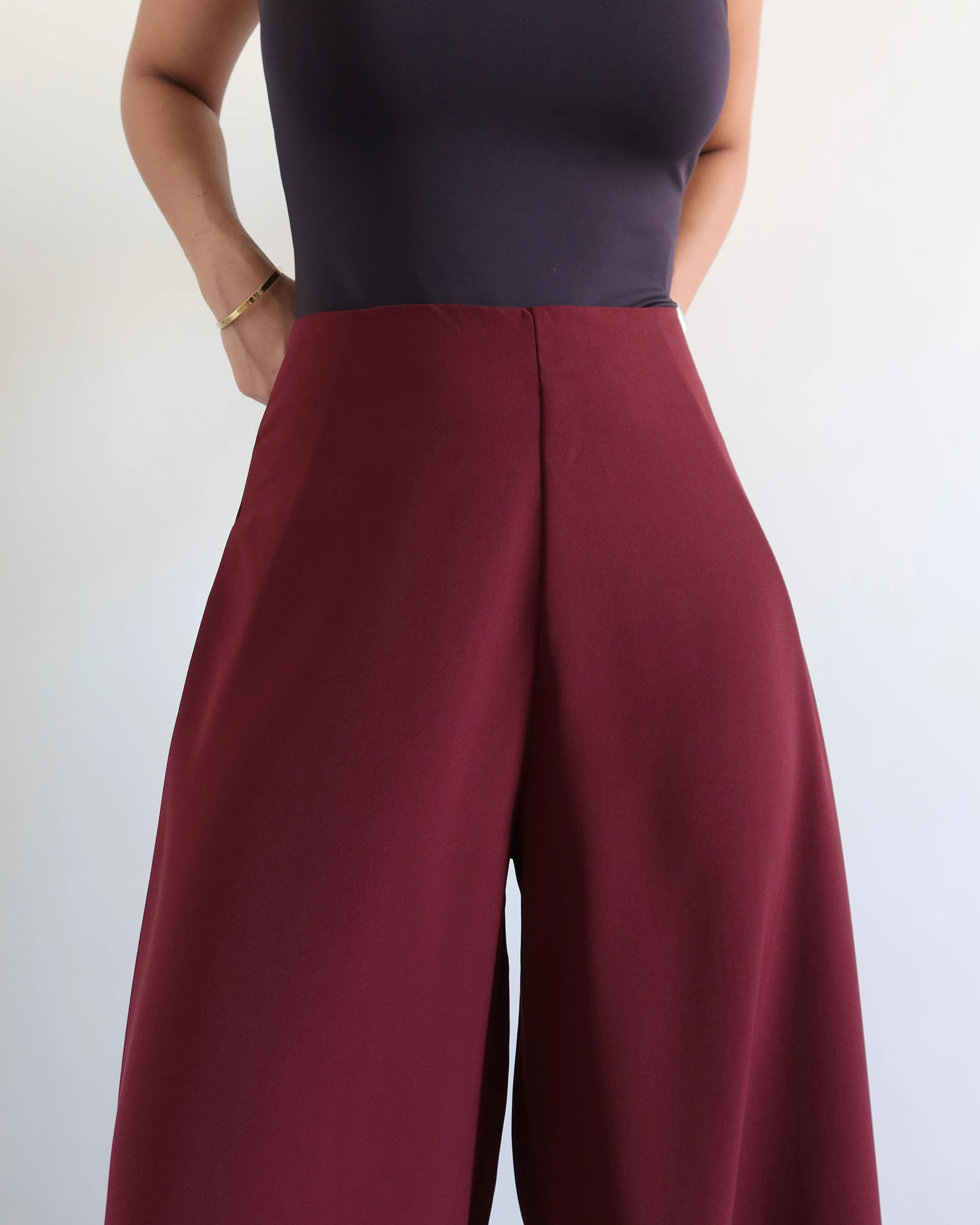 Soft Structure Side Draped Trousers - Image 3