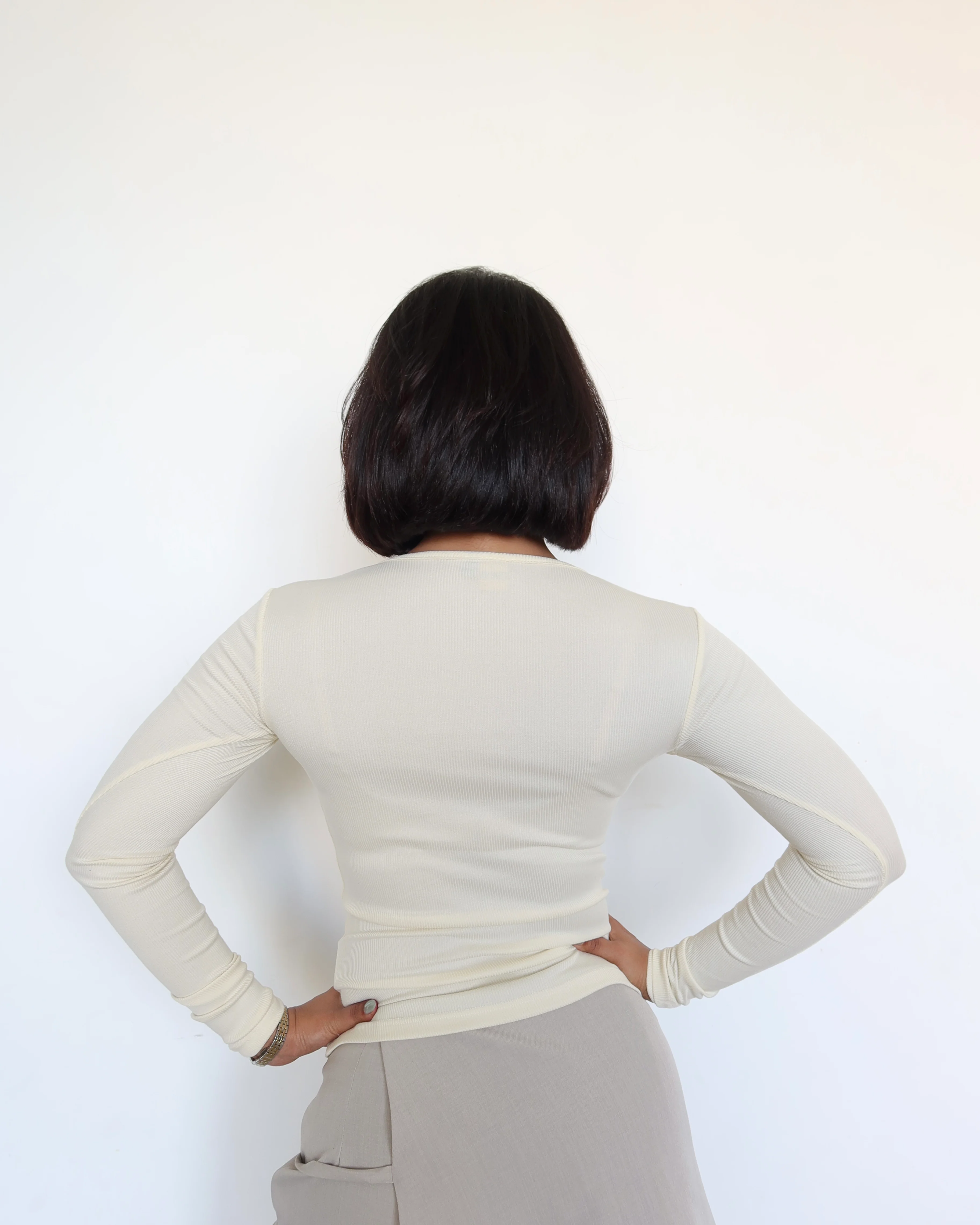 Soft Touch Rib Long Sleeve Top - Image 12